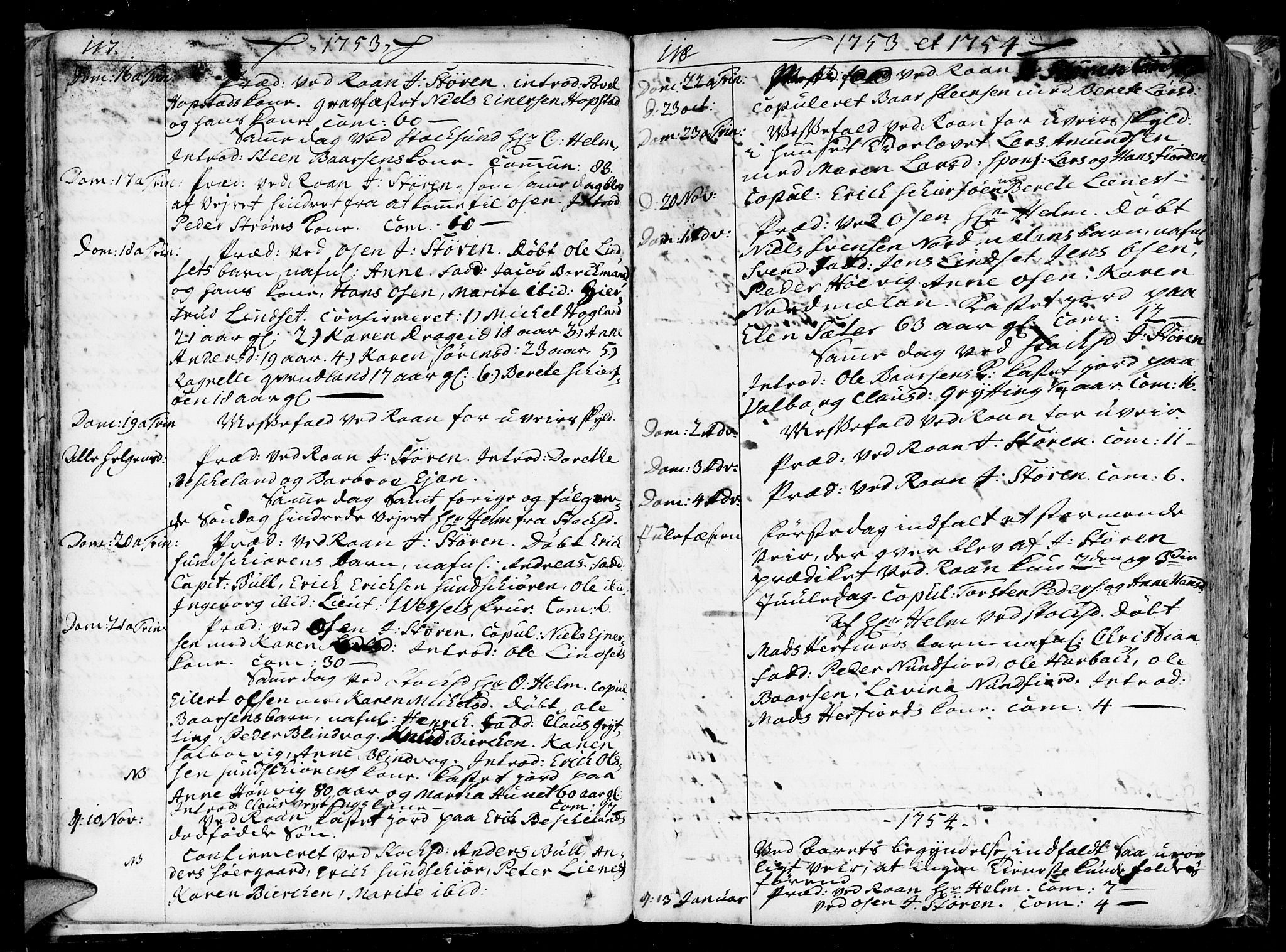 Ministerialprotokoller, klokkerbøker og fødselsregistre - Sør-Trøndelag, SAT/A-1456/657/L0700: Parish register (official) no. 657A01, 1732-1801, p. 117-118