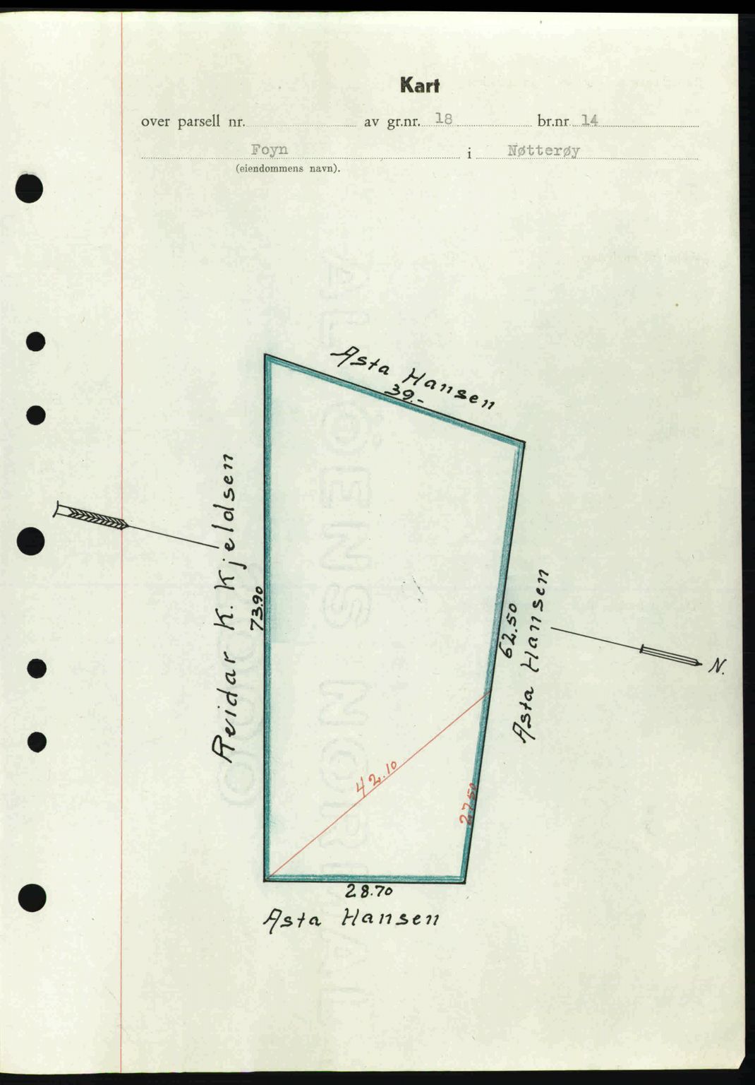 Tønsberg sorenskriveri, AV/SAKO-A-130/G/Ga/Gaa/L0014: Mortgage book no. A14, 1943-1944, Diary no: : 2420/1943