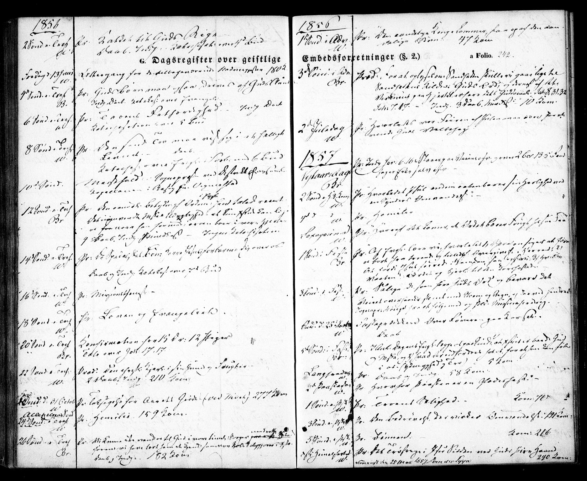 Birkenes sokneprestkontor, AV/SAK-1111-0004/F/Fa/L0003: Parish register (official) no. A 3, 1850-1866, p. 242