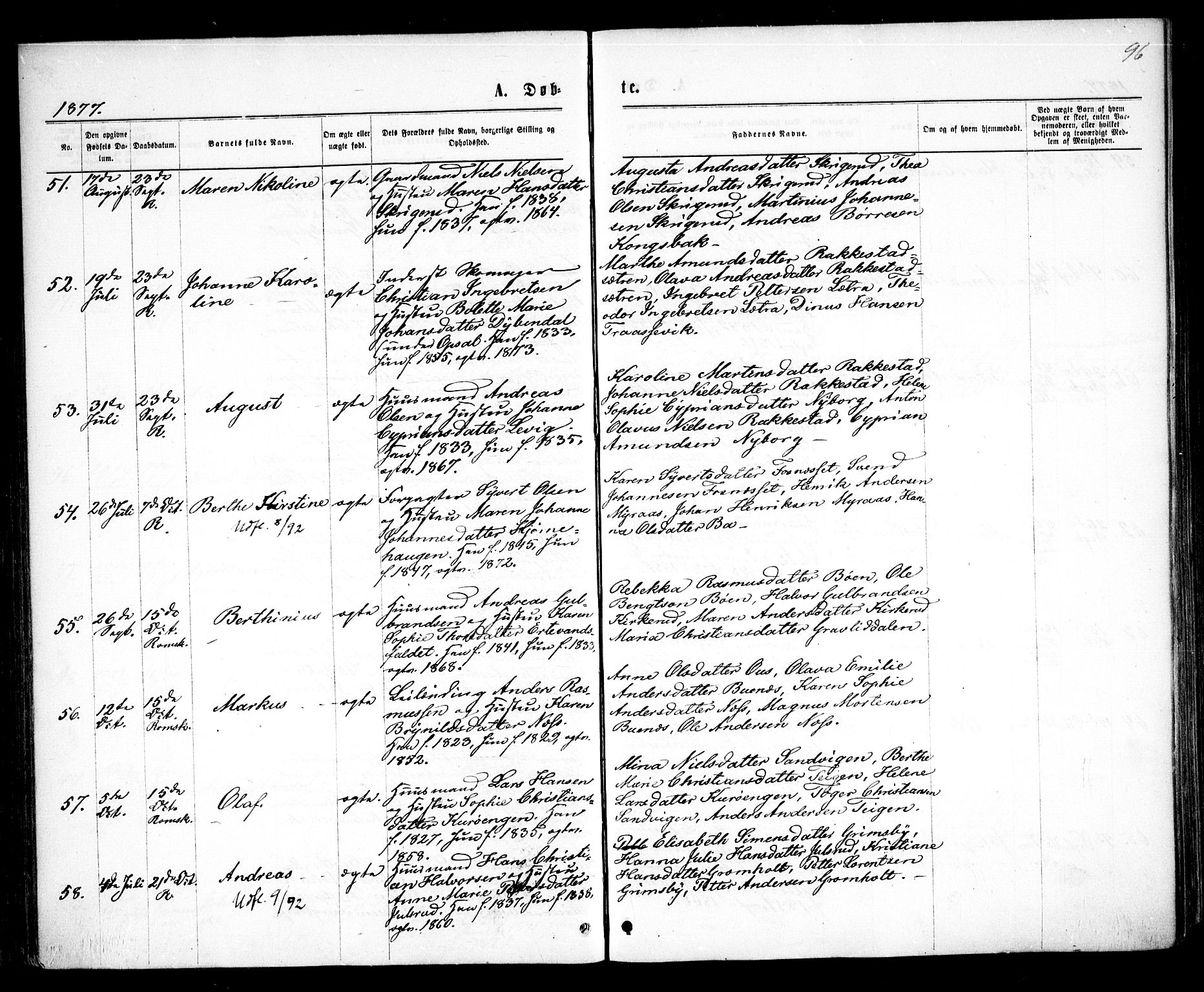 Rødenes prestekontor Kirkebøker, AV/SAO-A-2005/F/Fa/L0008: Parish register (official) no. I 8, 1869-1879, p. 96