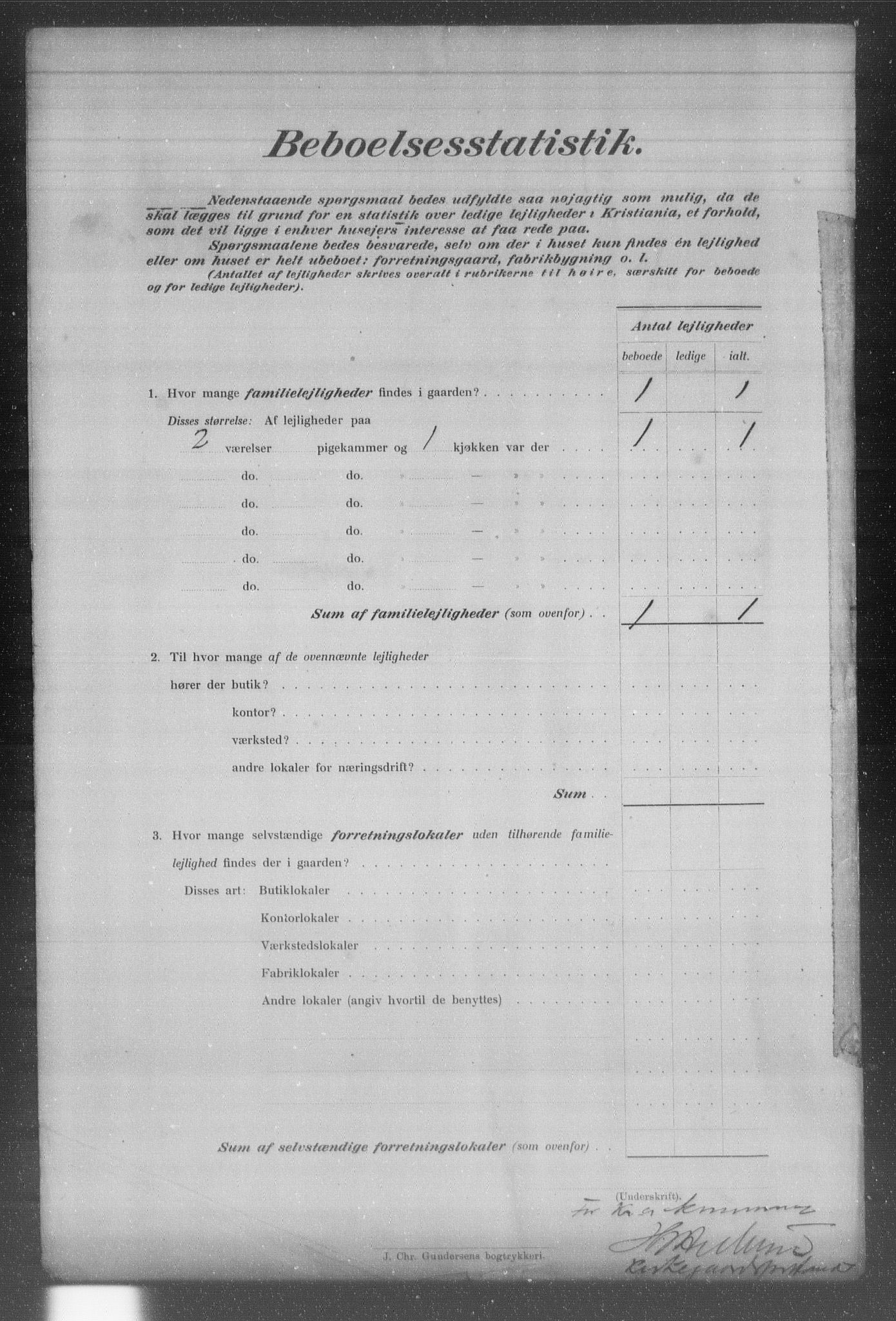 OBA, Municipal Census 1903 for Kristiania, 1903, p. 372