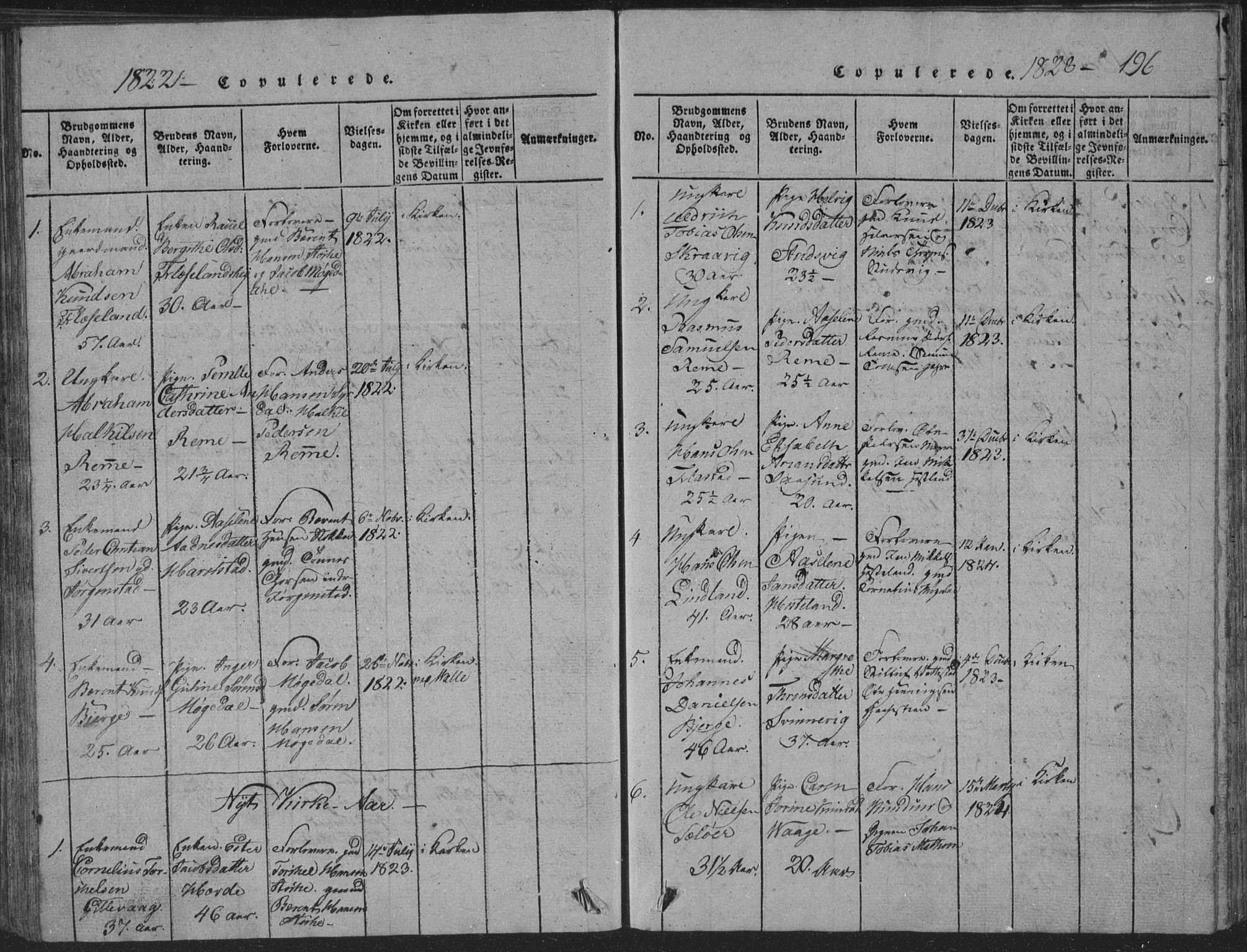 Sør-Audnedal sokneprestkontor, SAK/1111-0039/F/Fb/Fba/L0001: Parish register (copy) no. B 1, 1815-1850, p. 196