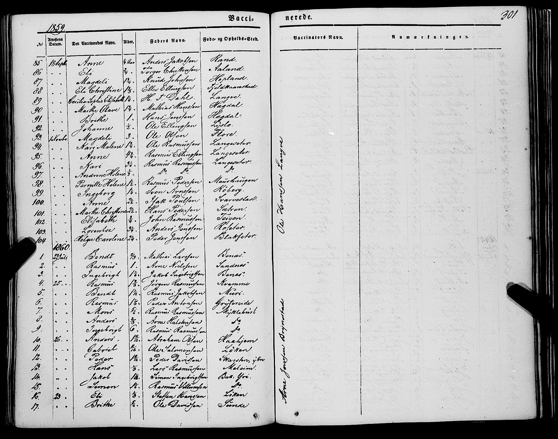 Innvik sokneprestembete, SAB/A-80501: Parish register (official) no. A 5, 1847-1865, p. 301