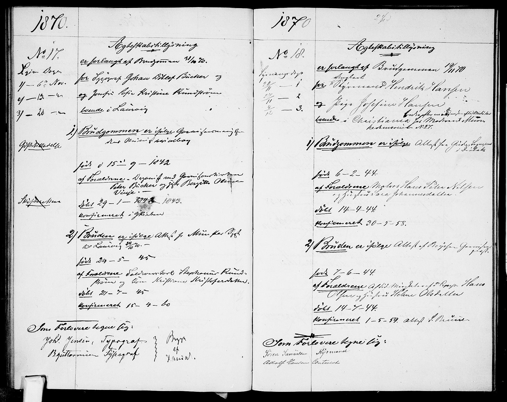 Garnisonsmenigheten Kirkebøker, AV/SAO-A-10846/H/Ha/L0006: Banns register no. I 6, 1856-1872