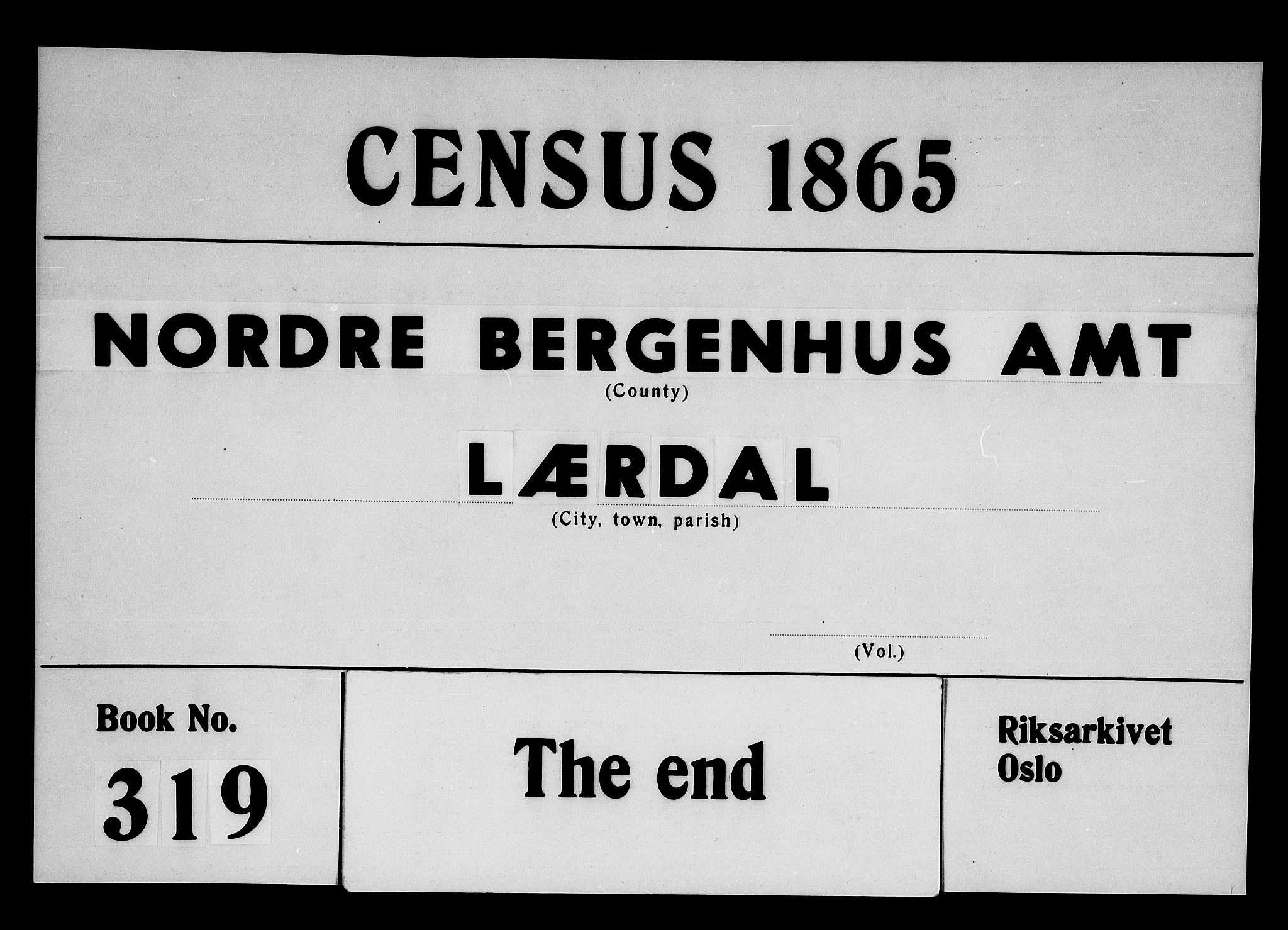 RA, 1865 census for Lærdal, 1865, p. 176