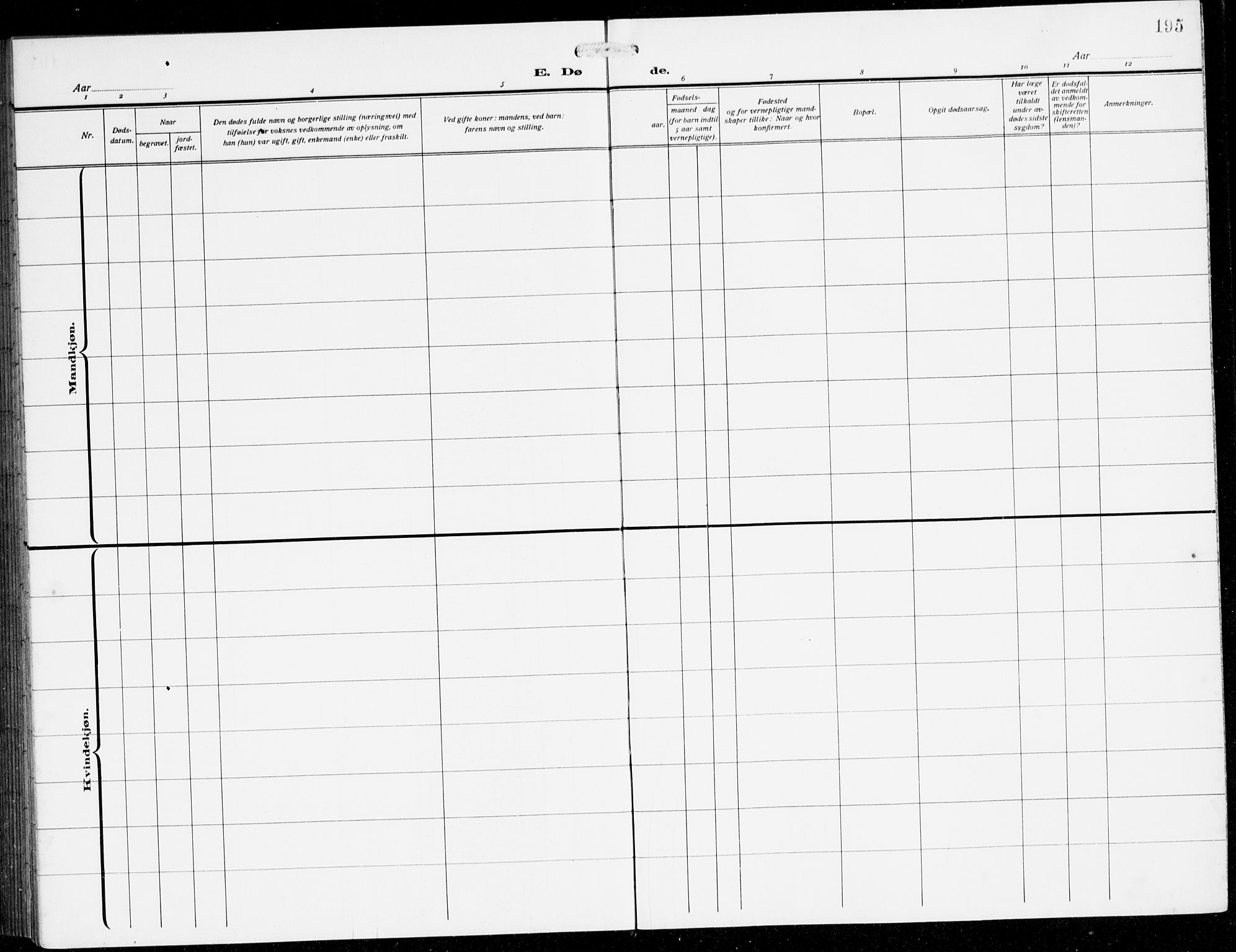 Innvik sokneprestembete, AV/SAB-A-80501: Parish register (copy) no. B 5, 1915-1943, p. 195