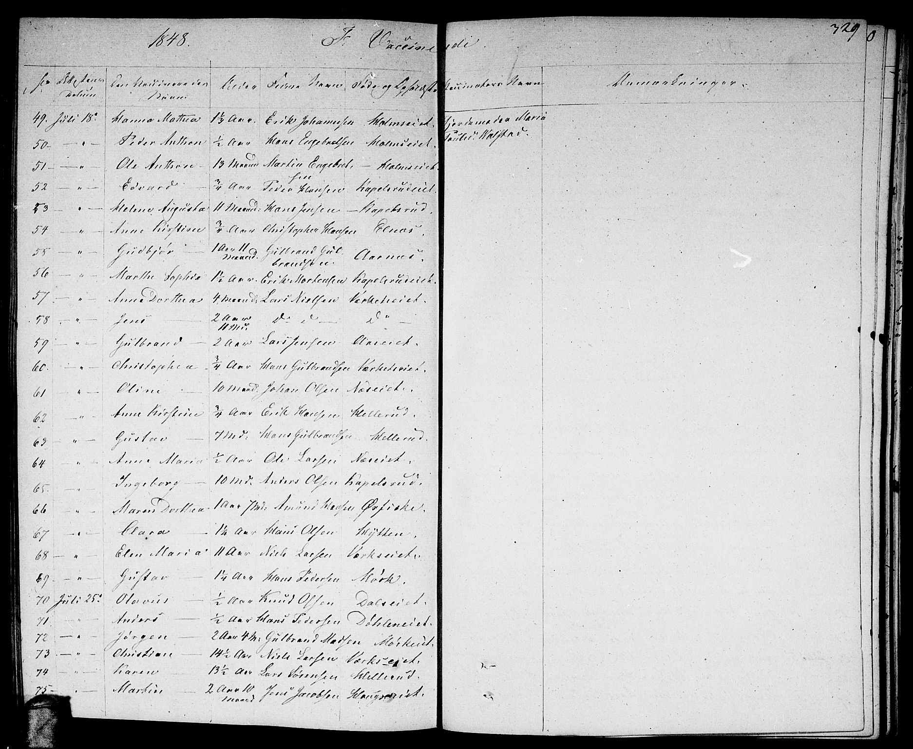 Nittedal prestekontor Kirkebøker, SAO/A-10365a/F/Fa/L0004: Parish register (official) no. I 4, 1836-1849, p. 329