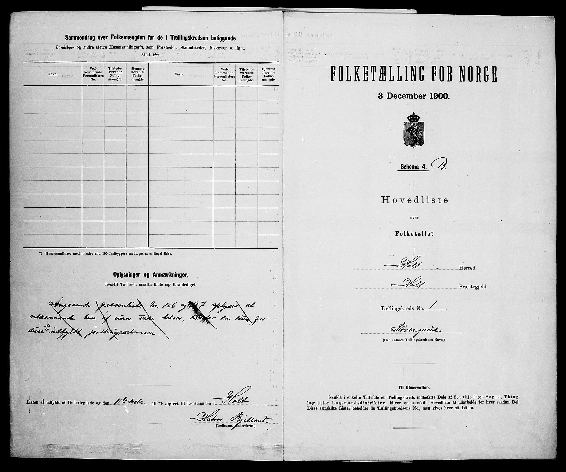 SAK, 1900 census for Holt, 1900, p. 22