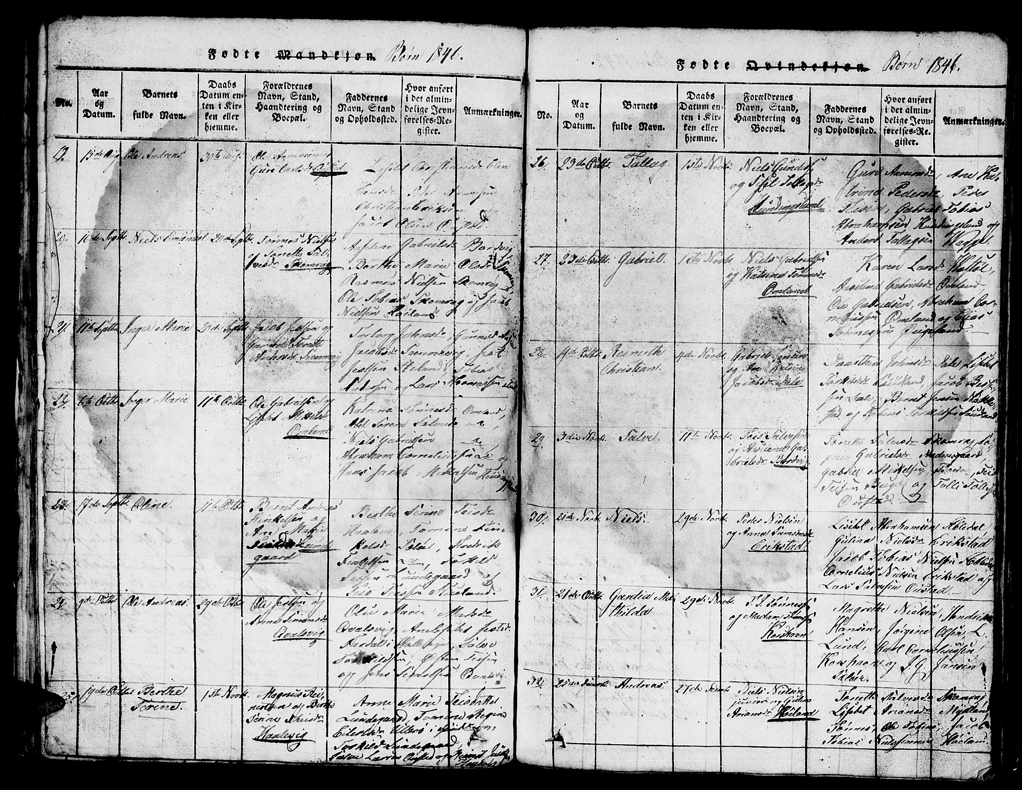 Lyngdal sokneprestkontor, AV/SAK-1111-0029/F/Fb/Fba/L0001: Parish register (copy) no. B 1, 1816-1876, p. 73