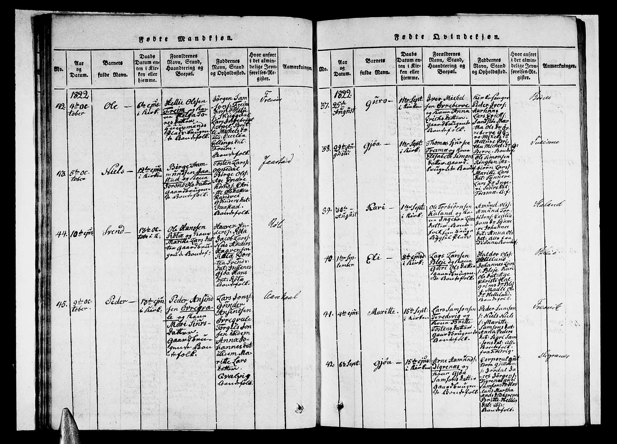 Ullensvang sokneprestembete, AV/SAB-A-78701/H/Haa: Parish register (official) no. A 9, 1819-1826