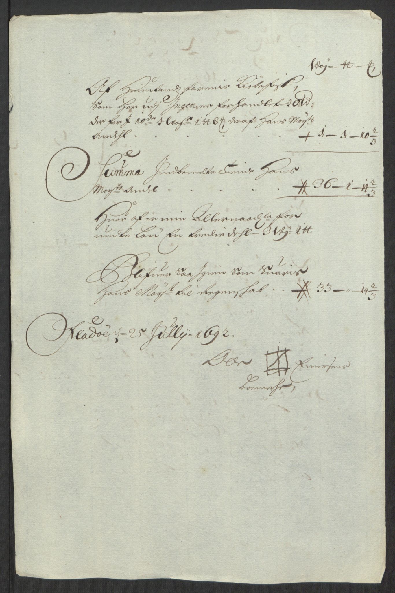 Rentekammeret inntil 1814, Reviderte regnskaper, Fogderegnskap, AV/RA-EA-4092/R69/L4851: Fogderegnskap Finnmark/Vardøhus, 1691-1700, p. 65