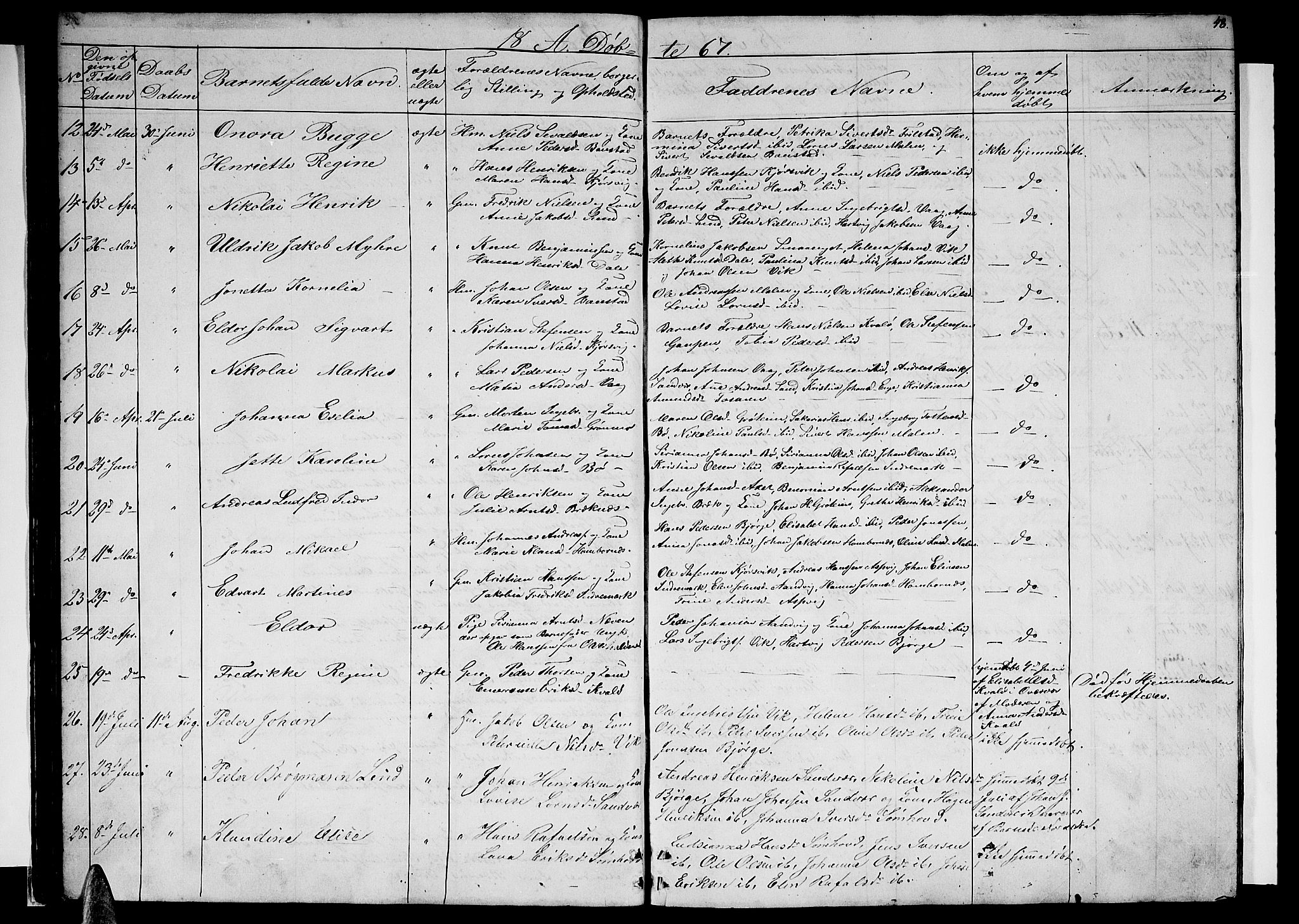 Ministerialprotokoller, klokkerbøker og fødselsregistre - Nordland, AV/SAT-A-1459/812/L0187: Parish register (copy) no. 812C05, 1850-1883, p. 48