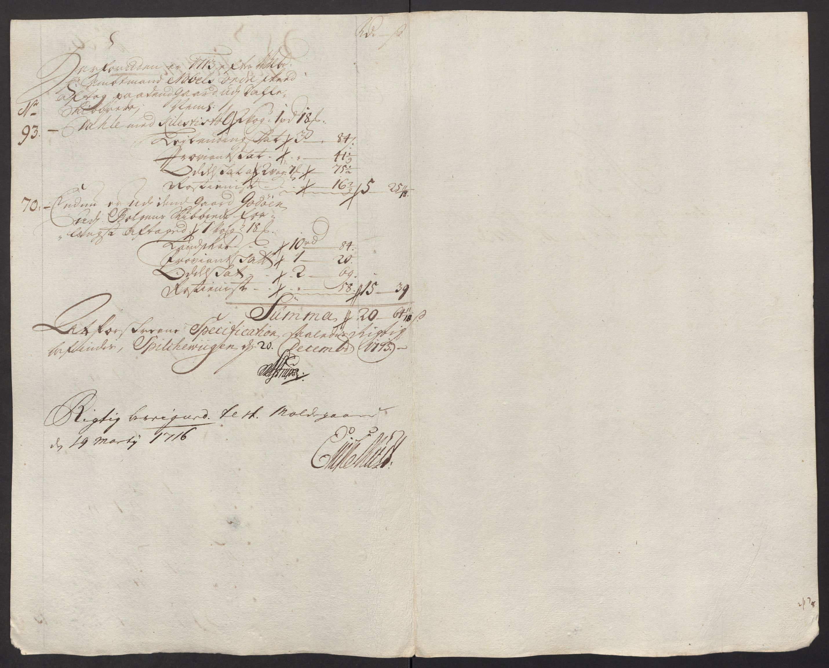 Rentekammeret inntil 1814, Reviderte regnskaper, Fogderegnskap, AV/RA-EA-4092/R54/L3567: Fogderegnskap Sunnmøre, 1715, p. 244