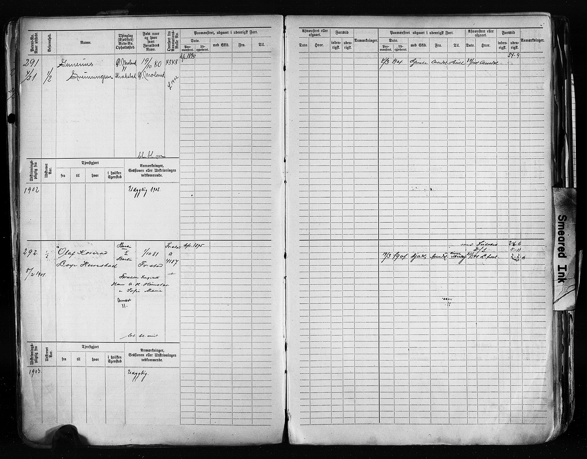 Arendal mønstringskrets, AV/SAK-2031-0012/F/Fb/L0020: Hovedrulle A nr 217-968, S-18, 1900-1910, p. 40