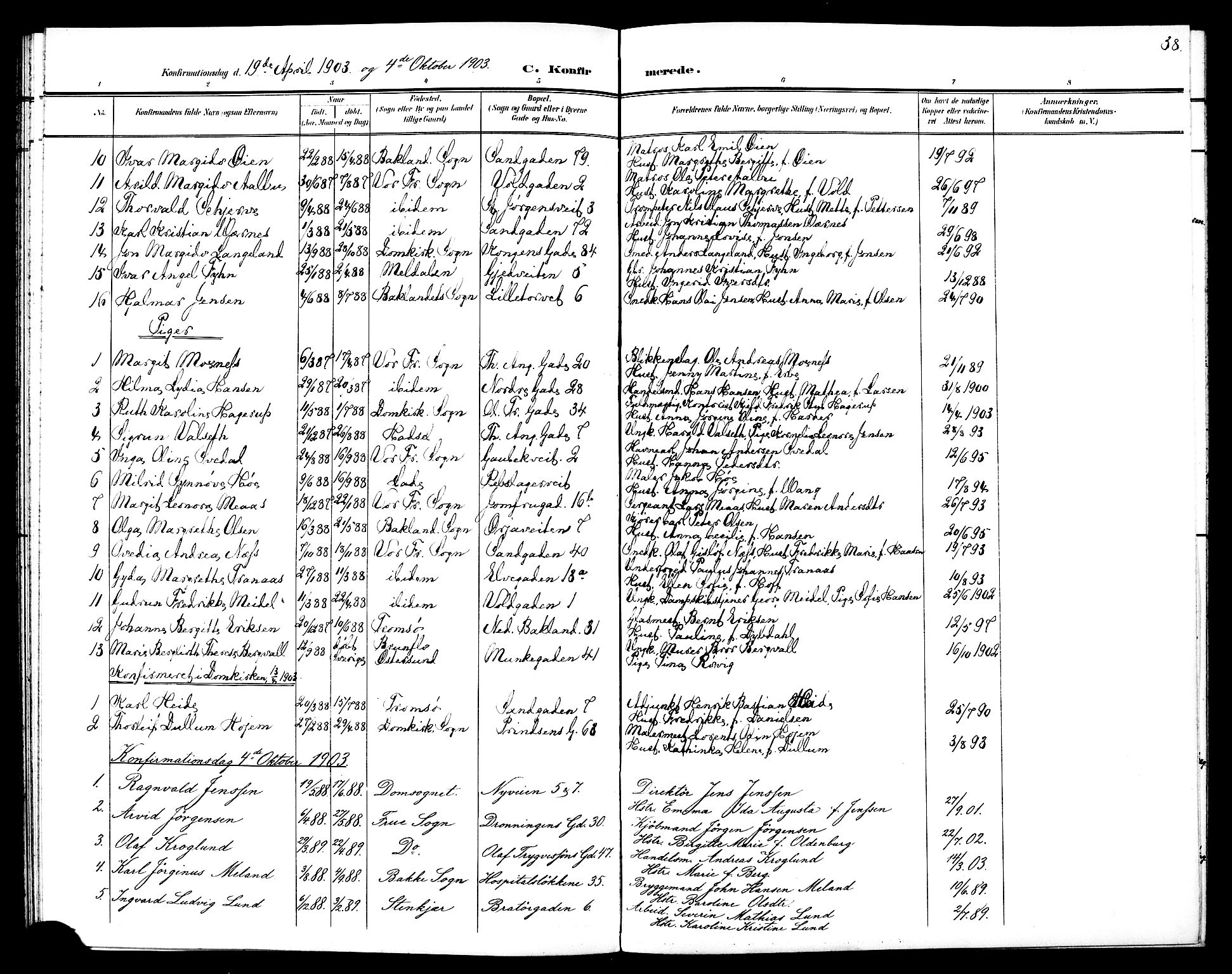 Ministerialprotokoller, klokkerbøker og fødselsregistre - Sør-Trøndelag, AV/SAT-A-1456/602/L0144: Parish register (copy) no. 602C12, 1897-1905, p. 38