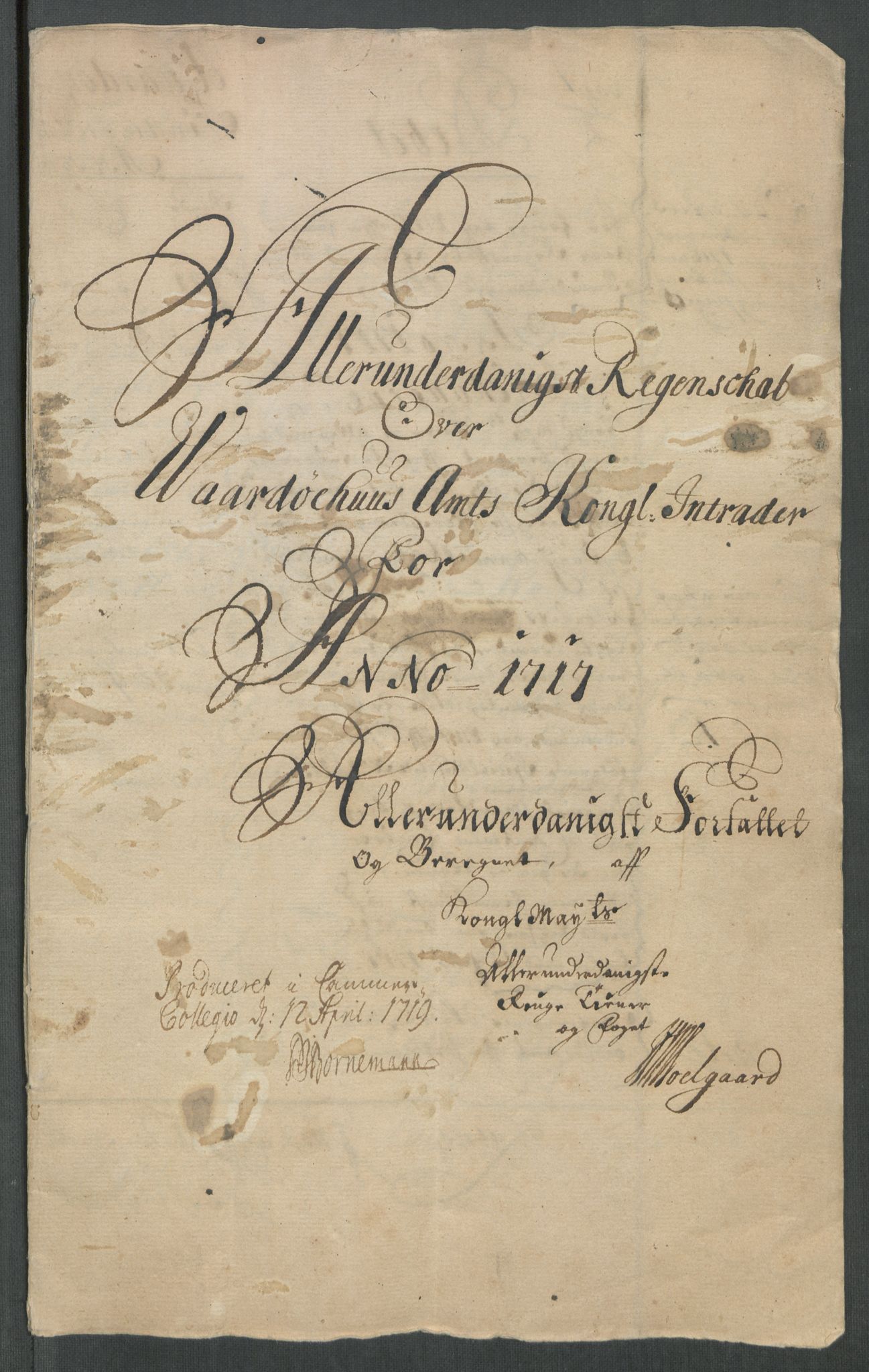 Rentekammeret inntil 1814, Reviderte regnskaper, Fogderegnskap, AV/RA-EA-4092/R69/L4857: Fogderegnskap Finnmark/Vardøhus, 1716-1718, p. 193