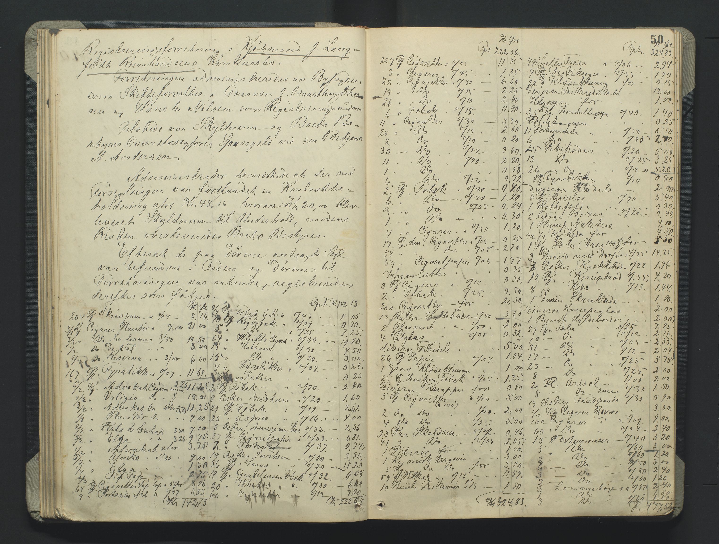 Grimstad byfogd, AV/SAK-1222-0003/H/Hc/L0009: Skifteprotokoll nr. 9, 1908-1918, p. 50