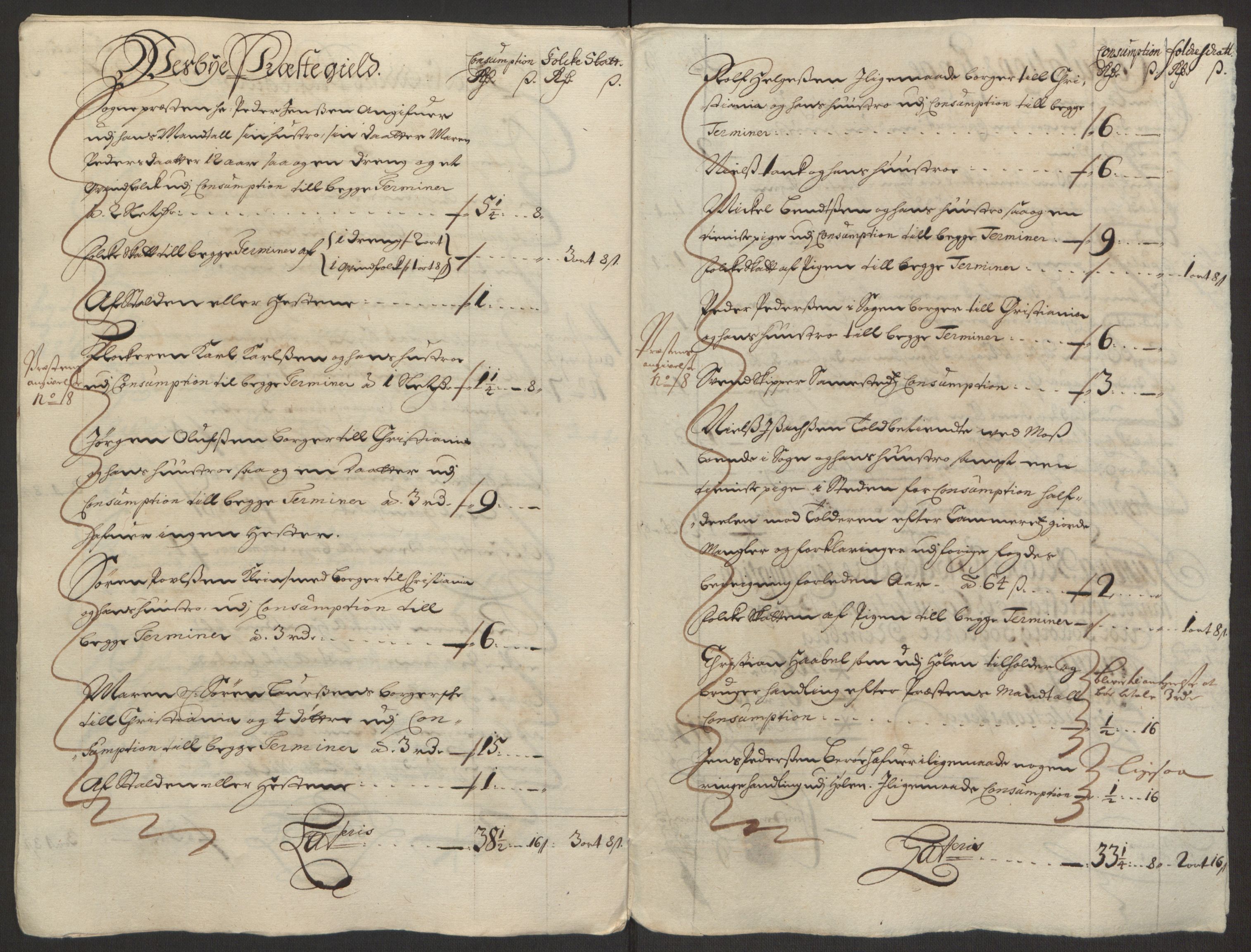 Rentekammeret inntil 1814, Reviderte regnskaper, Fogderegnskap, AV/RA-EA-4092/R10/L0438: Fogderegnskap Aker og Follo, 1694, p. 199