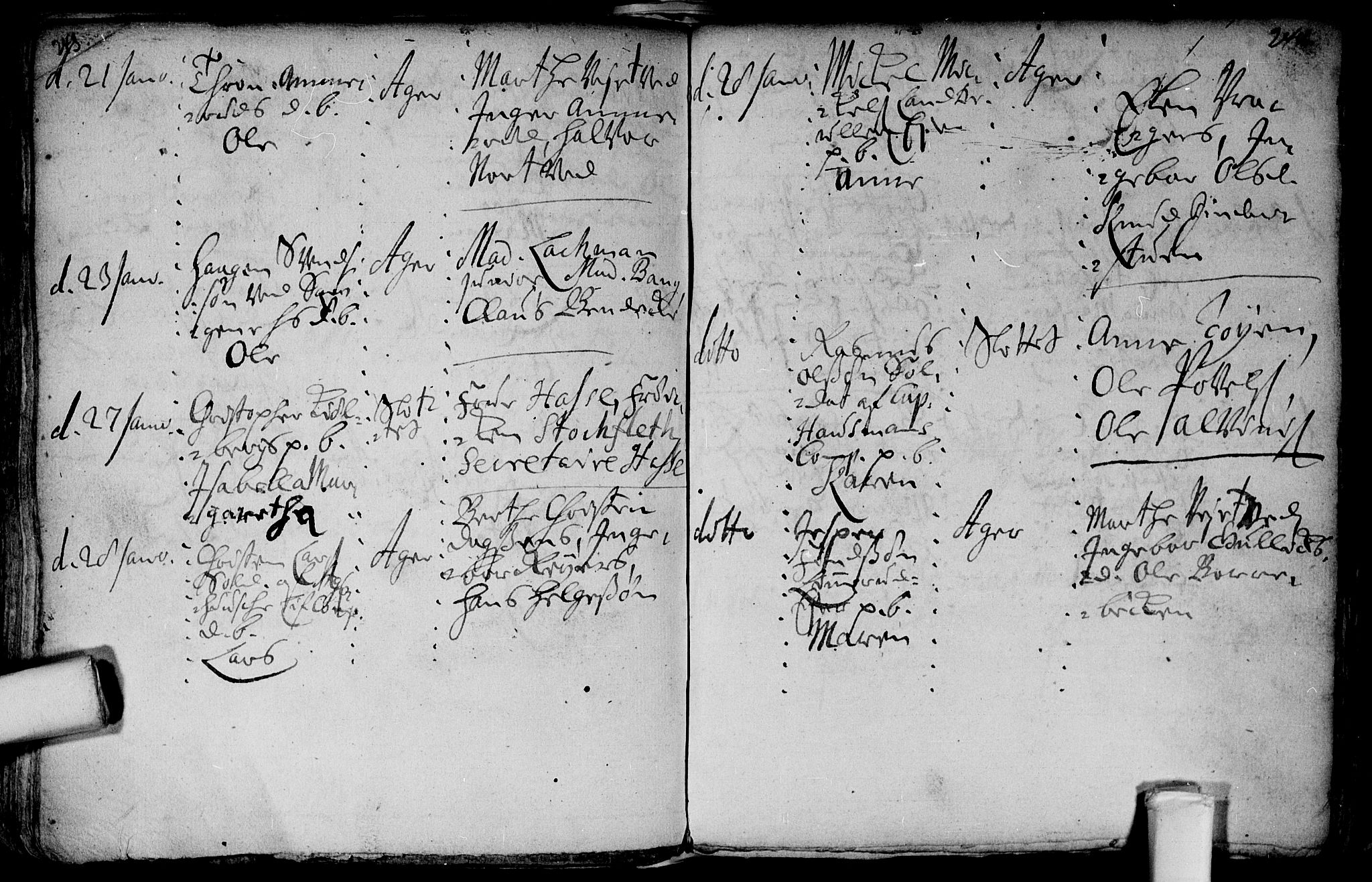 Aker prestekontor kirkebøker, AV/SAO-A-10861/F/L0002: Parish register (official) no. 2, 1714-1720, p. 243-244