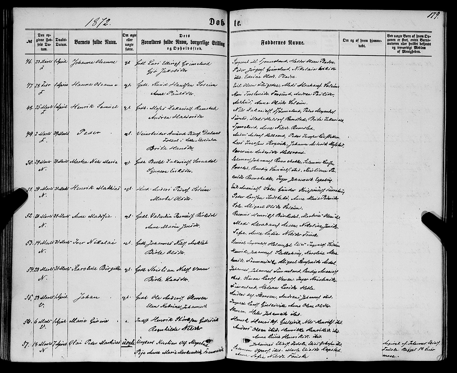 Førde sokneprestembete, AV/SAB-A-79901/H/Haa/Haaa/L0009: Parish register (official) no. A 9, 1861-1877, p. 179