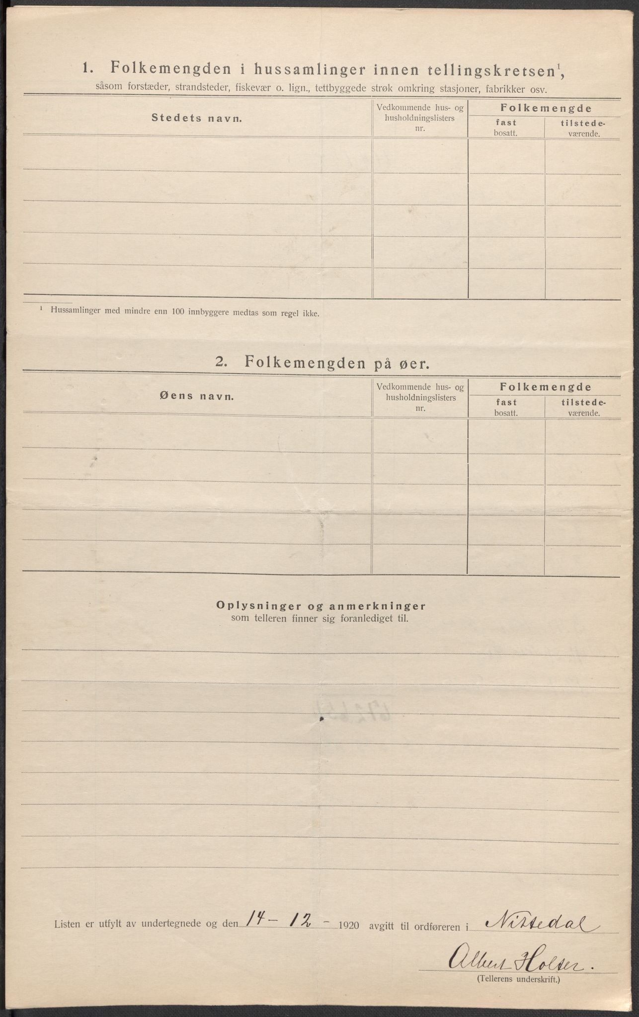 SAO, 1920 census for Nittedal, 1920, p. 13