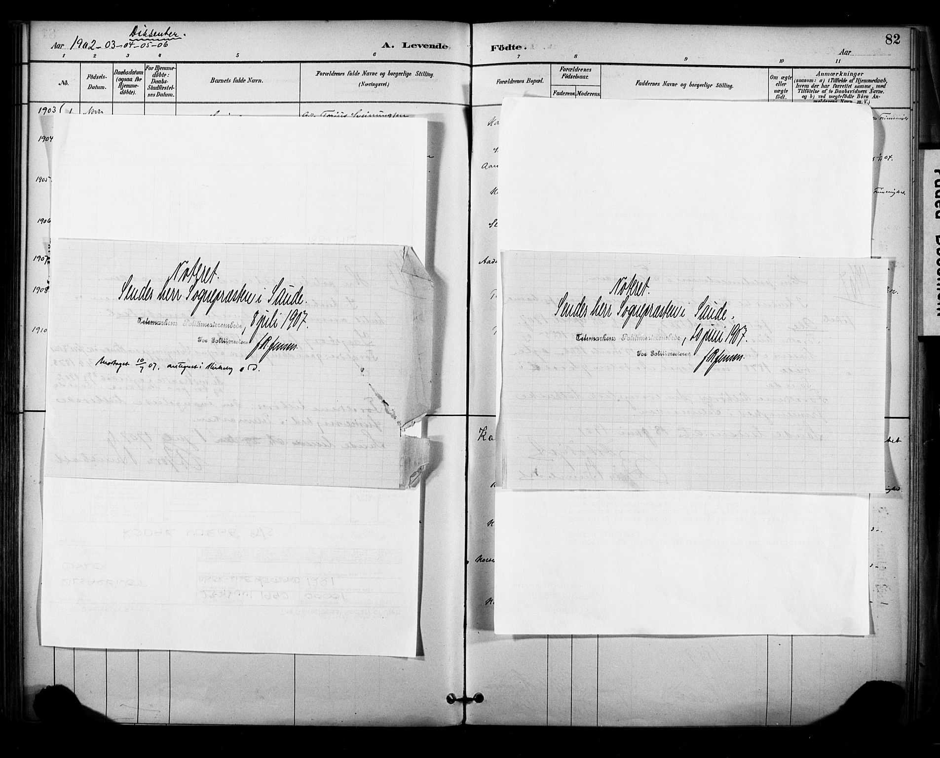 Sauherad kirkebøker, SAKO/A-298/F/Fa/L0009: Parish register (official) no. I 9, 1887-1912, p. 82