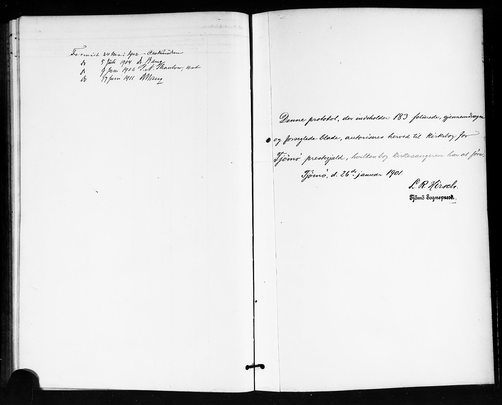 Tjøme kirkebøker, SAKO/A-328/G/Ga/L0001: Parish register (copy) no. 1, 1901-1910