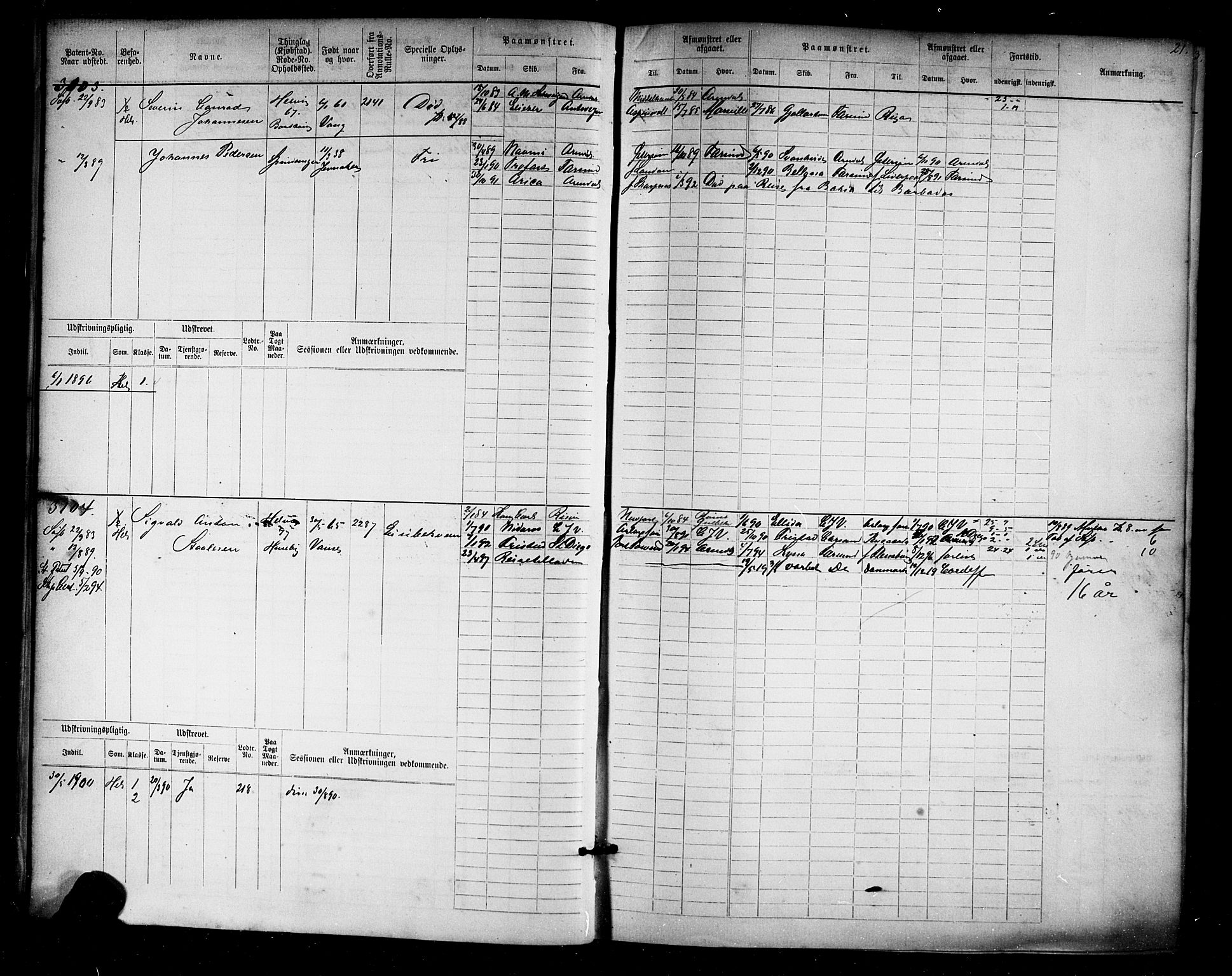 Farsund mønstringskrets, AV/SAK-2031-0017/F/Fb/L0019: Hovedrulle nr 3067-3832, Z-11, 1882-1922, p. 22