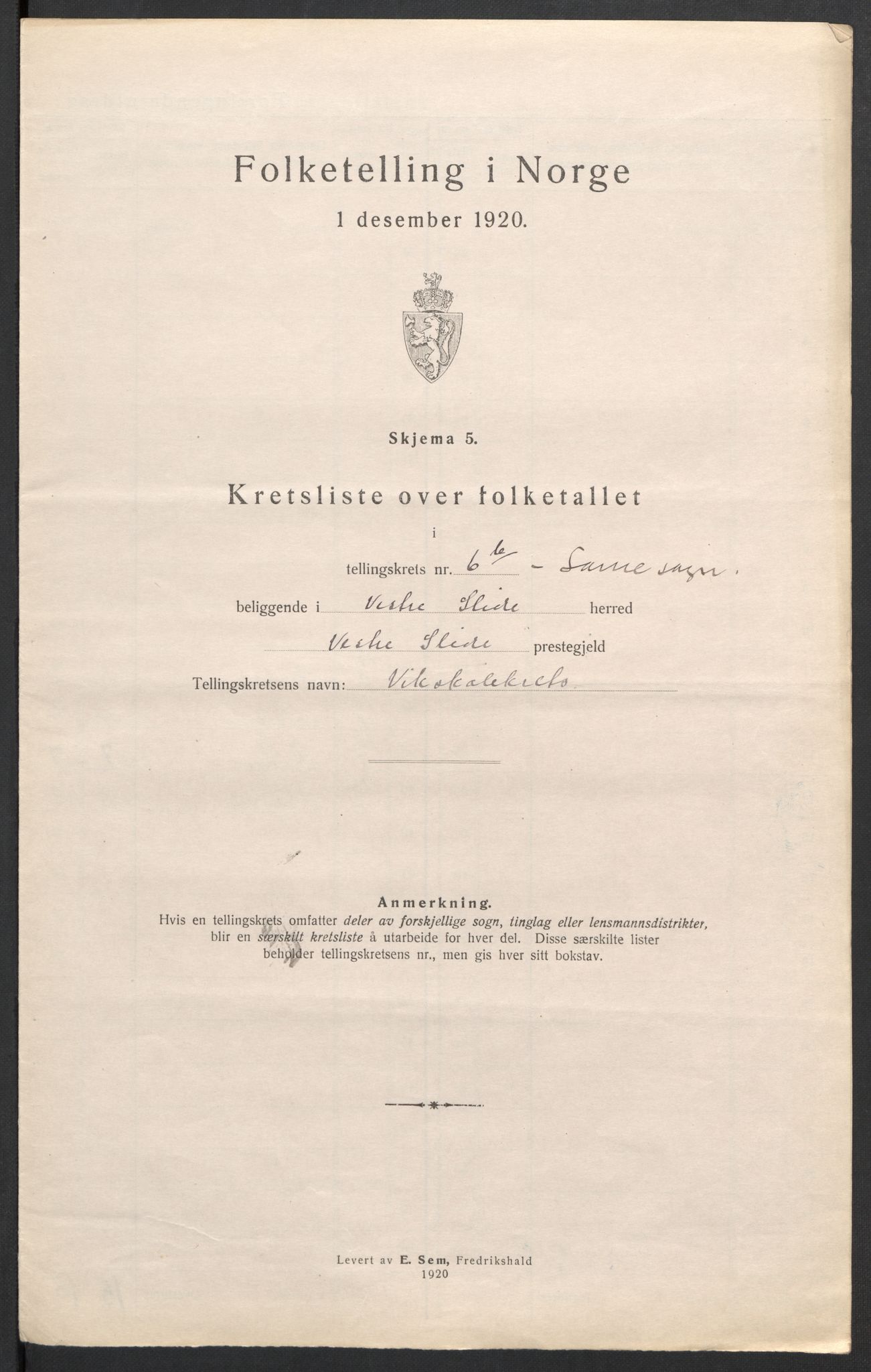 SAH, 1920 census for Vestre Slidre, 1920, p. 27