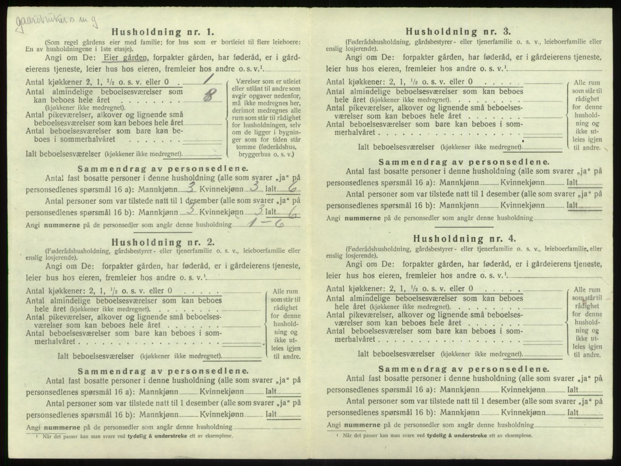 SAB, 1920 census for Kyrkjebø, 1920, p. 403