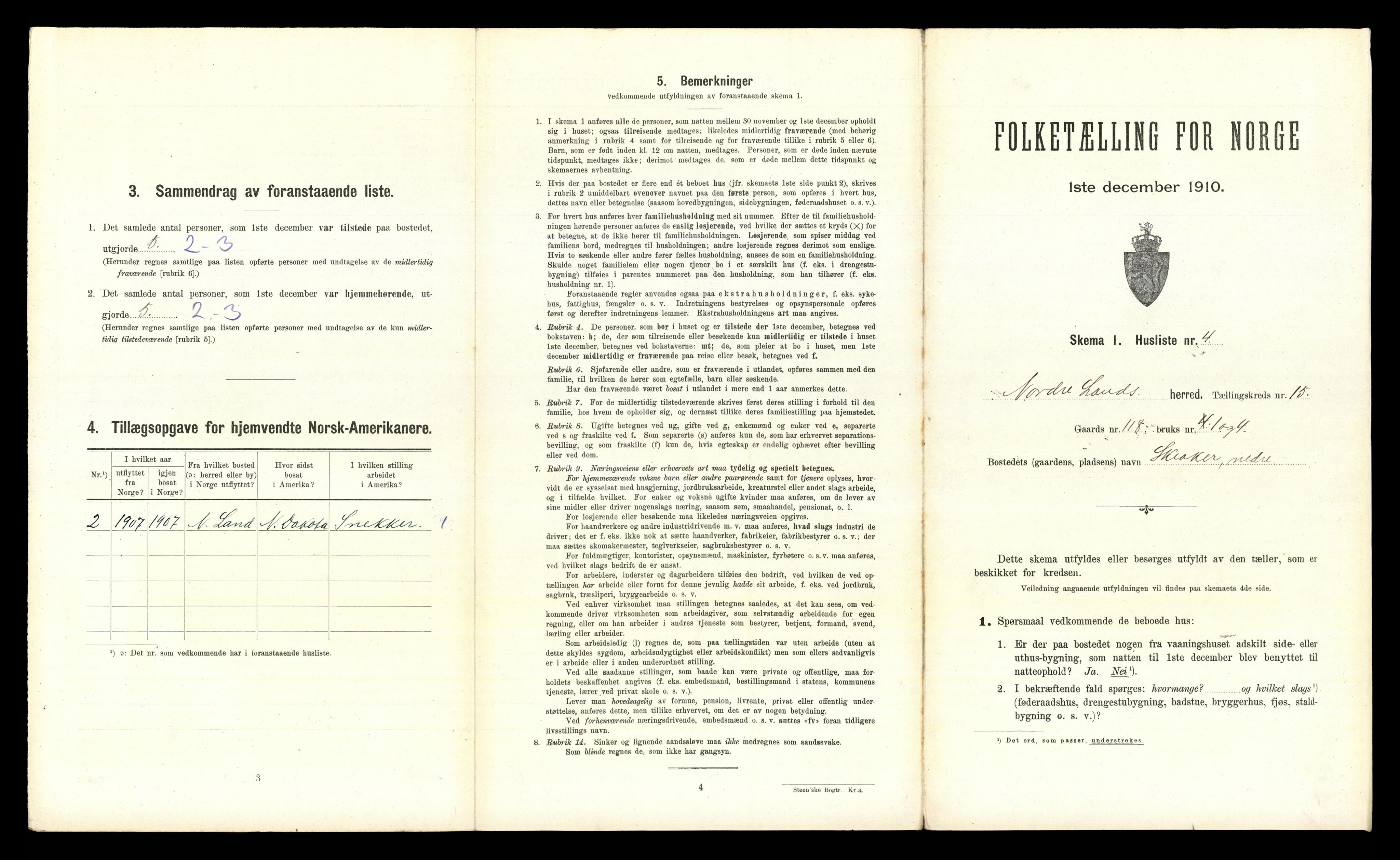 RA, 1910 census for Nordre Land, 1910, p. 1641