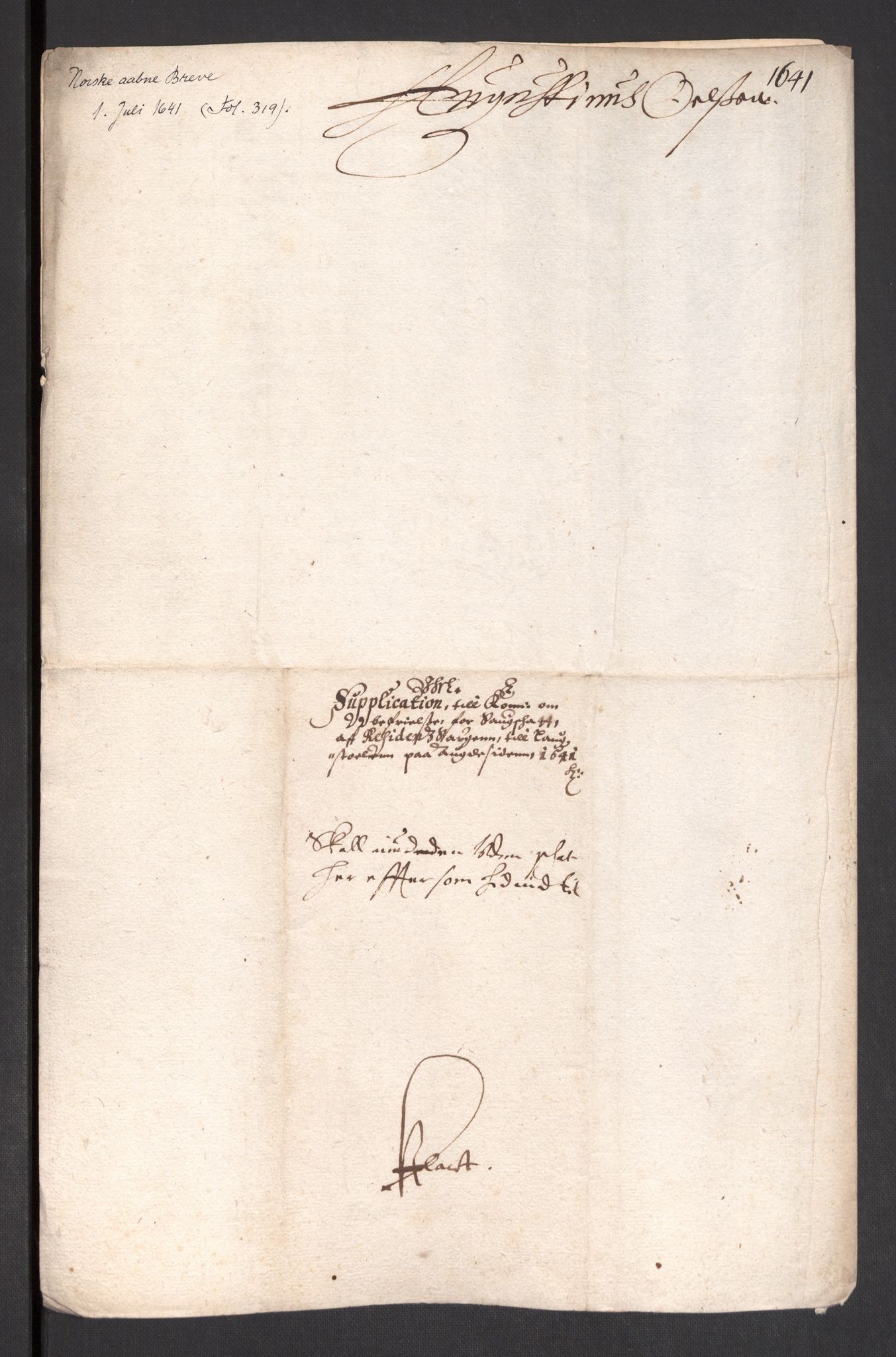 Danske Kanselli 1572-1799, AV/RA-EA-3023/F/Fc/Fcc/Fcca/L0010: Norske innlegg 1572-1799, 1640-1641, p. 269