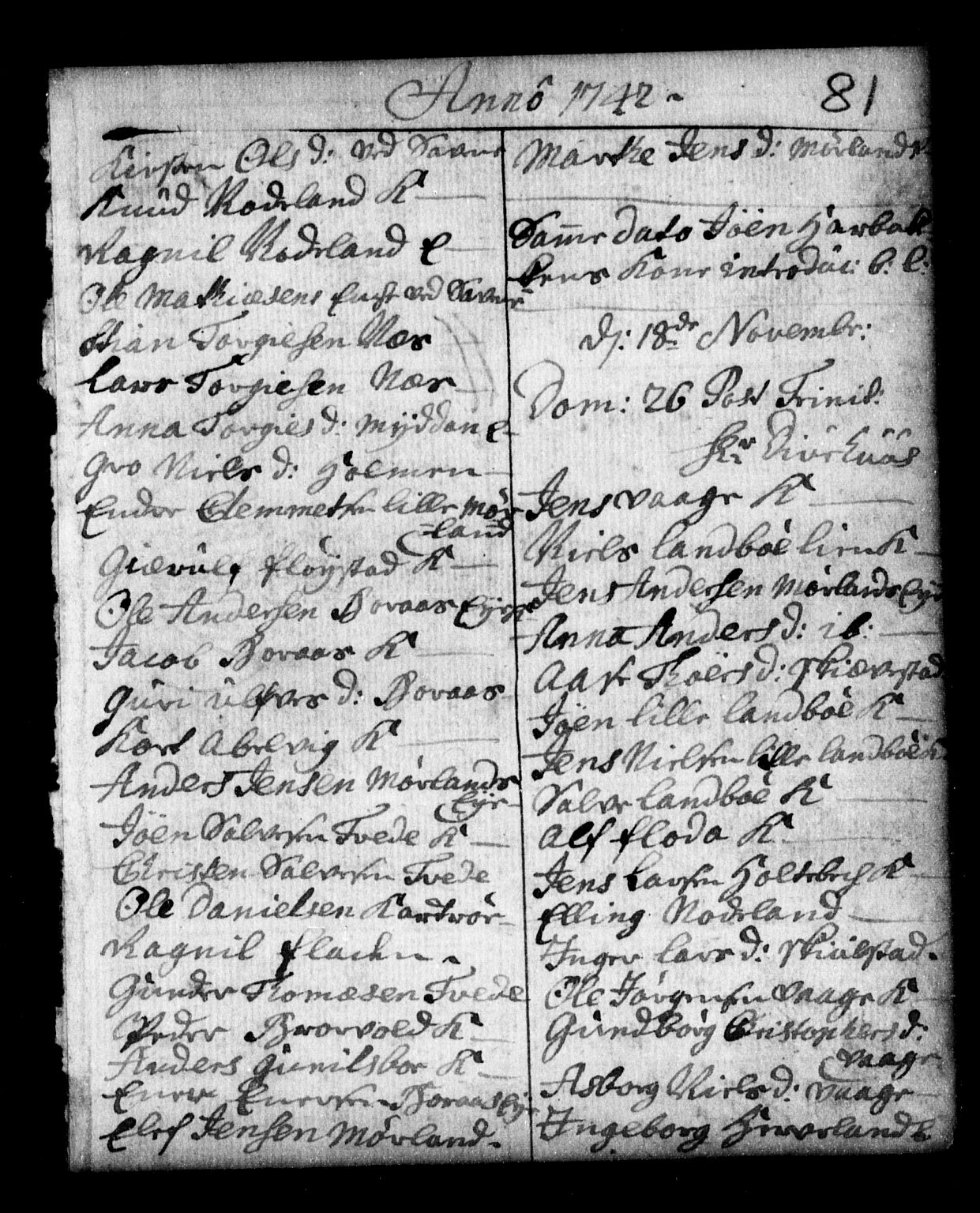 Holt sokneprestkontor, AV/SAK-1111-0021/F/Fa/L0002: Parish register (official) no. A 2, 1739-1753, p. 81