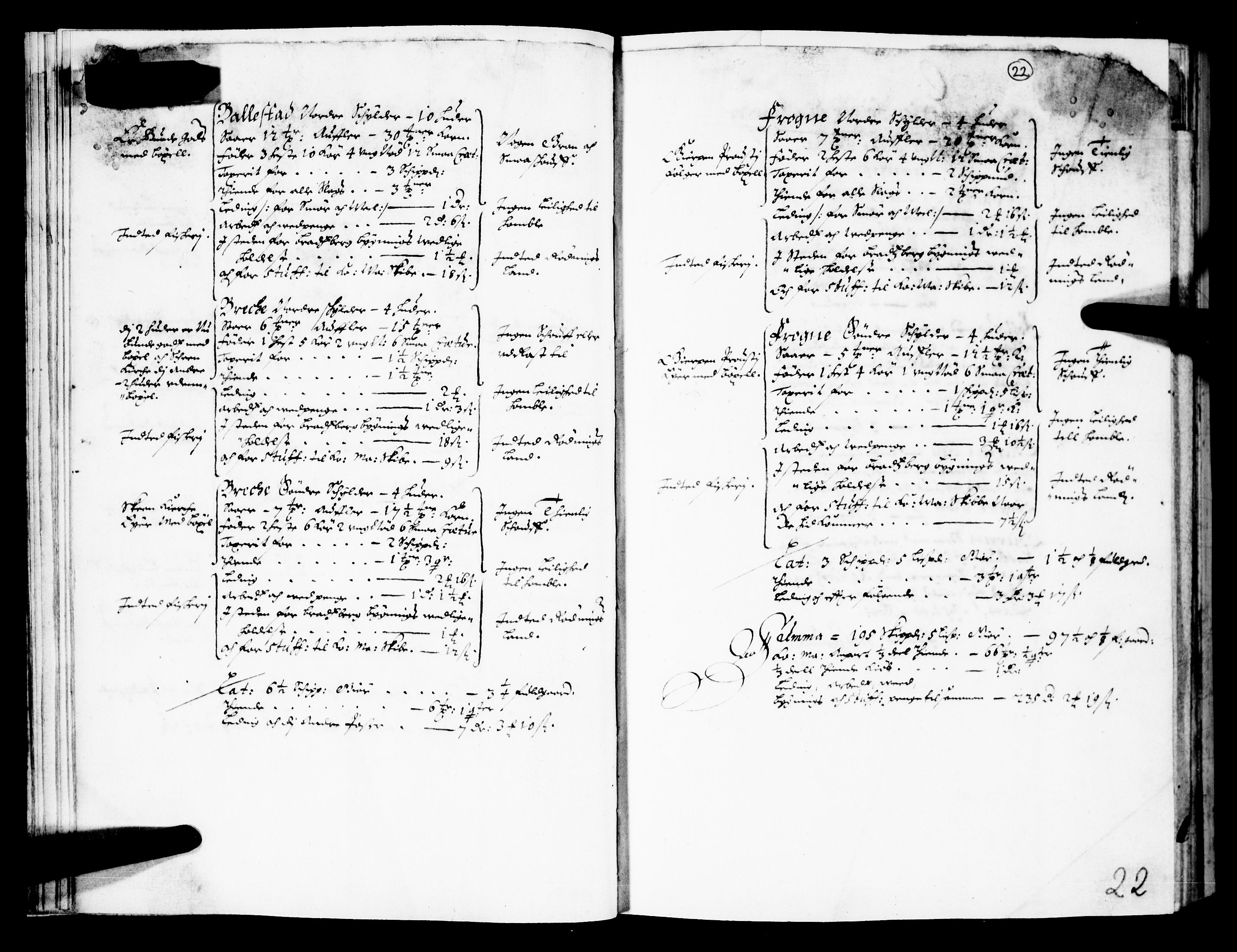 Rentekammeret inntil 1814, Realistisk ordnet avdeling, AV/RA-EA-4070/N/Nb/Nba/L0025: Bamble fogderi, 1665, p. 21b-22a