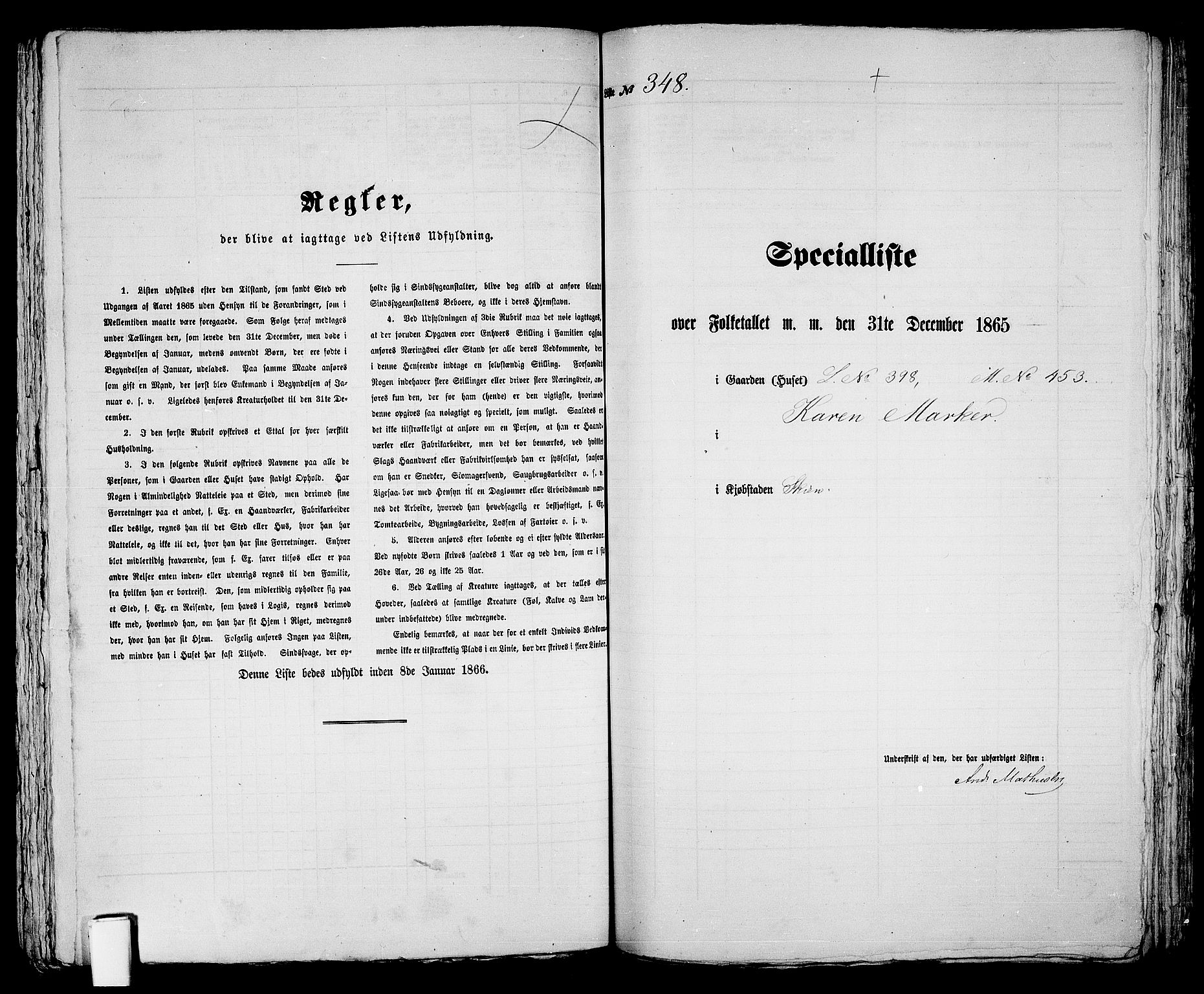 RA, 1865 census for Skien, 1865, p. 712