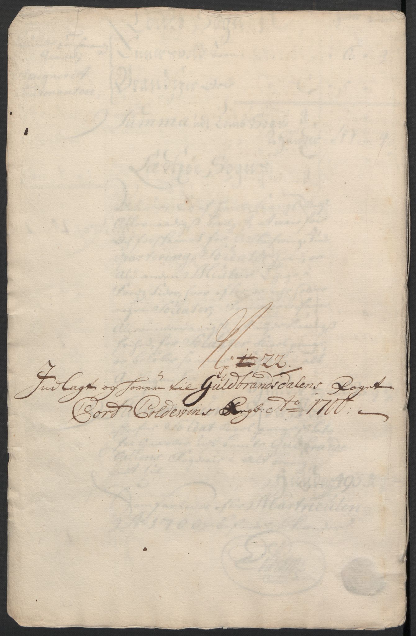 Rentekammeret inntil 1814, Reviderte regnskaper, Fogderegnskap, AV/RA-EA-4092/R17/L1173: Fogderegnskap Gudbrandsdal, 1700, p. 227