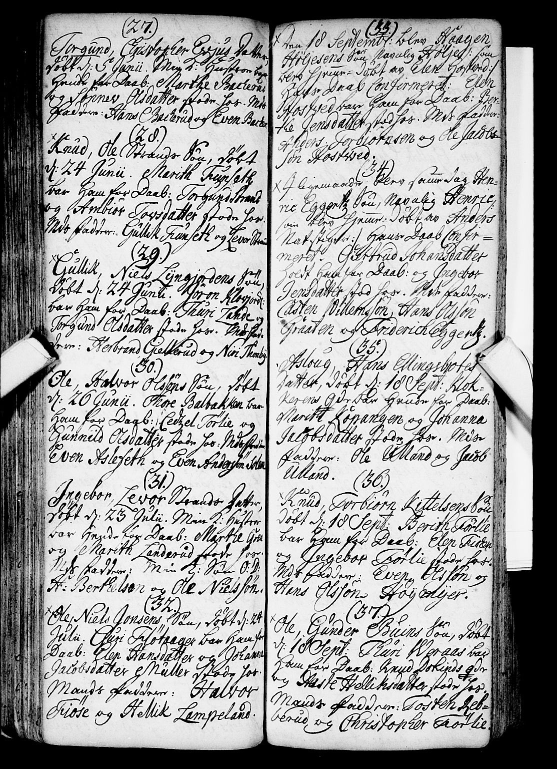 Flesberg kirkebøker, AV/SAKO-A-18/F/Fa/L0002: Parish register (official) no. I 2, 1726-1747