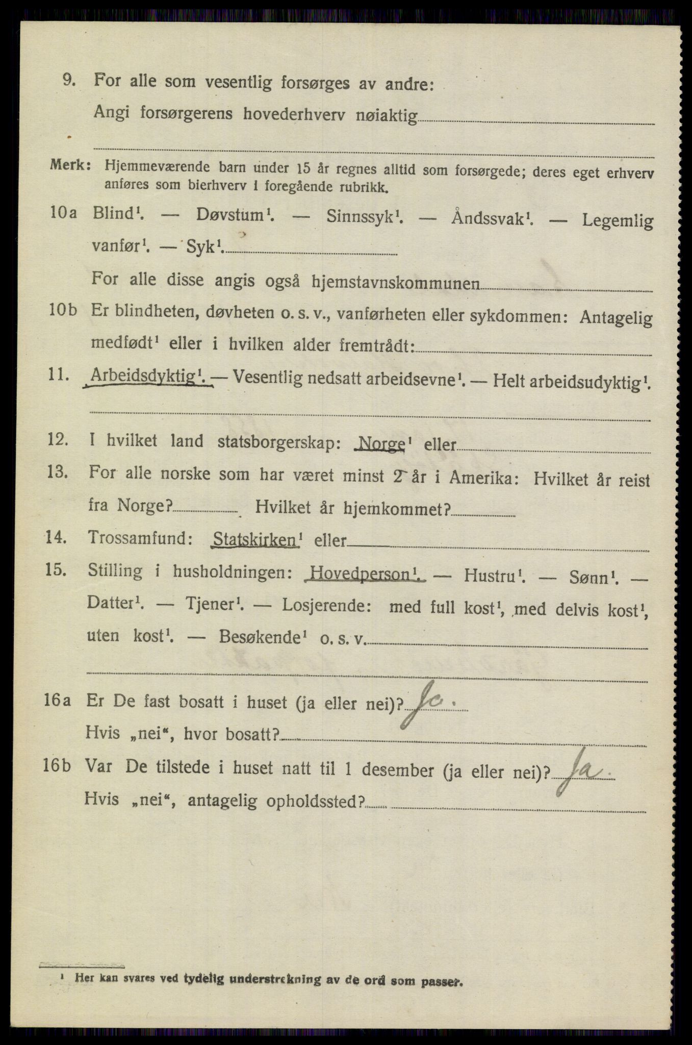SAKO, 1920 census for Sannidal, 1920, p. 1042