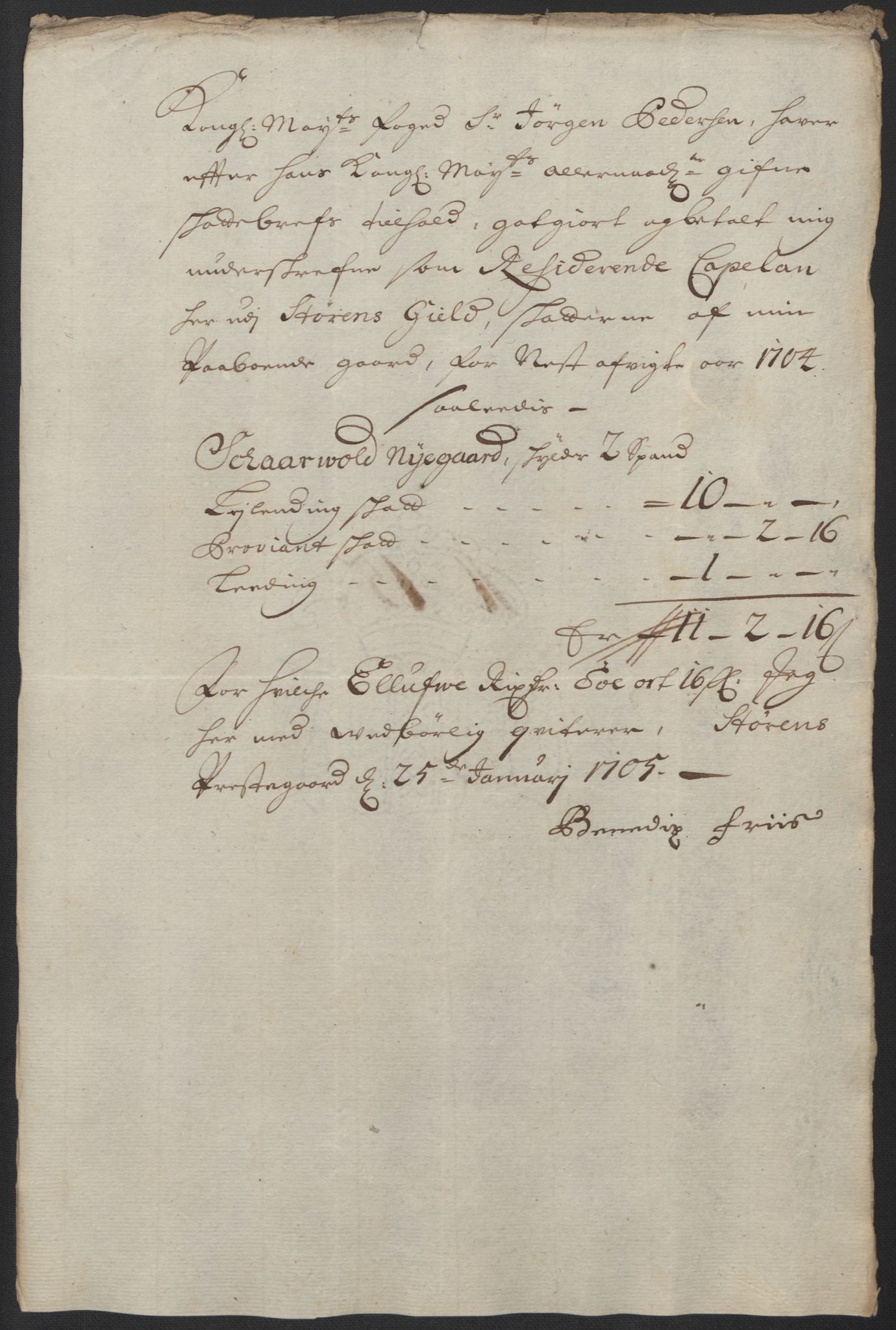 Rentekammeret inntil 1814, Reviderte regnskaper, Fogderegnskap, RA/EA-4092/R60/L3954: Fogderegnskap Orkdal og Gauldal, 1704, p. 397
