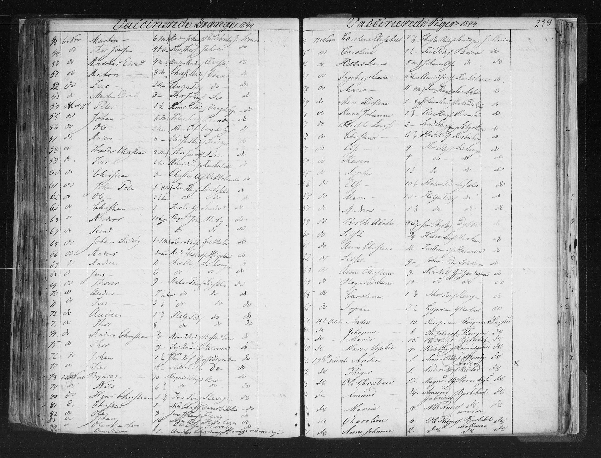 Aremark prestekontor Kirkebøker, SAO/A-10899/F/Fc/L0002: Parish register (official) no. III 2, 1834-1849, p. 238