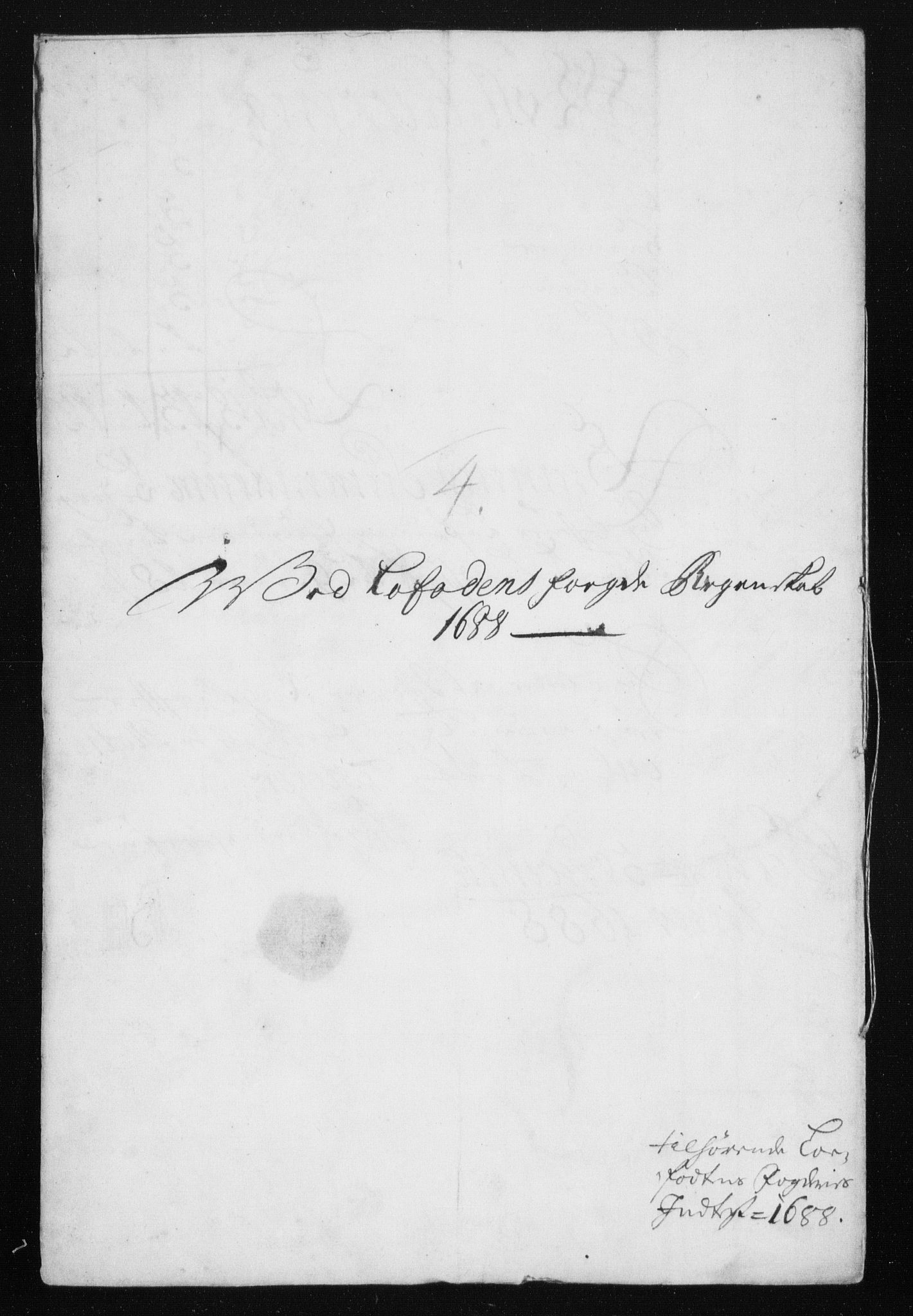 Rentekammeret inntil 1814, Reviderte regnskaper, Stiftamtstueregnskaper, Trondheim stiftamt og Nordland amt, AV/RA-EA-6044/R/Rh/L0011: Nordland amt, 1688