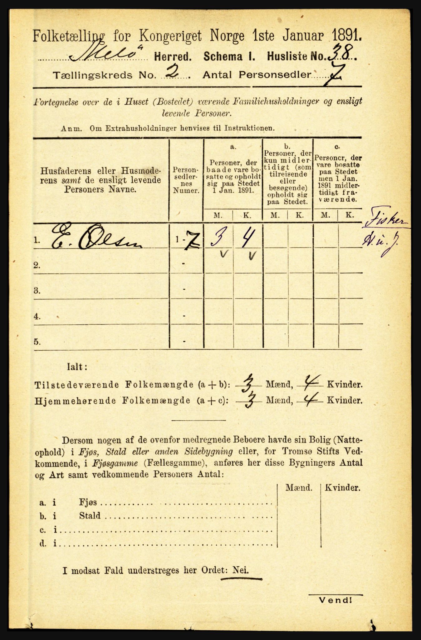 RA, 1891 census for 1837 Meløy, 1891, p. 608