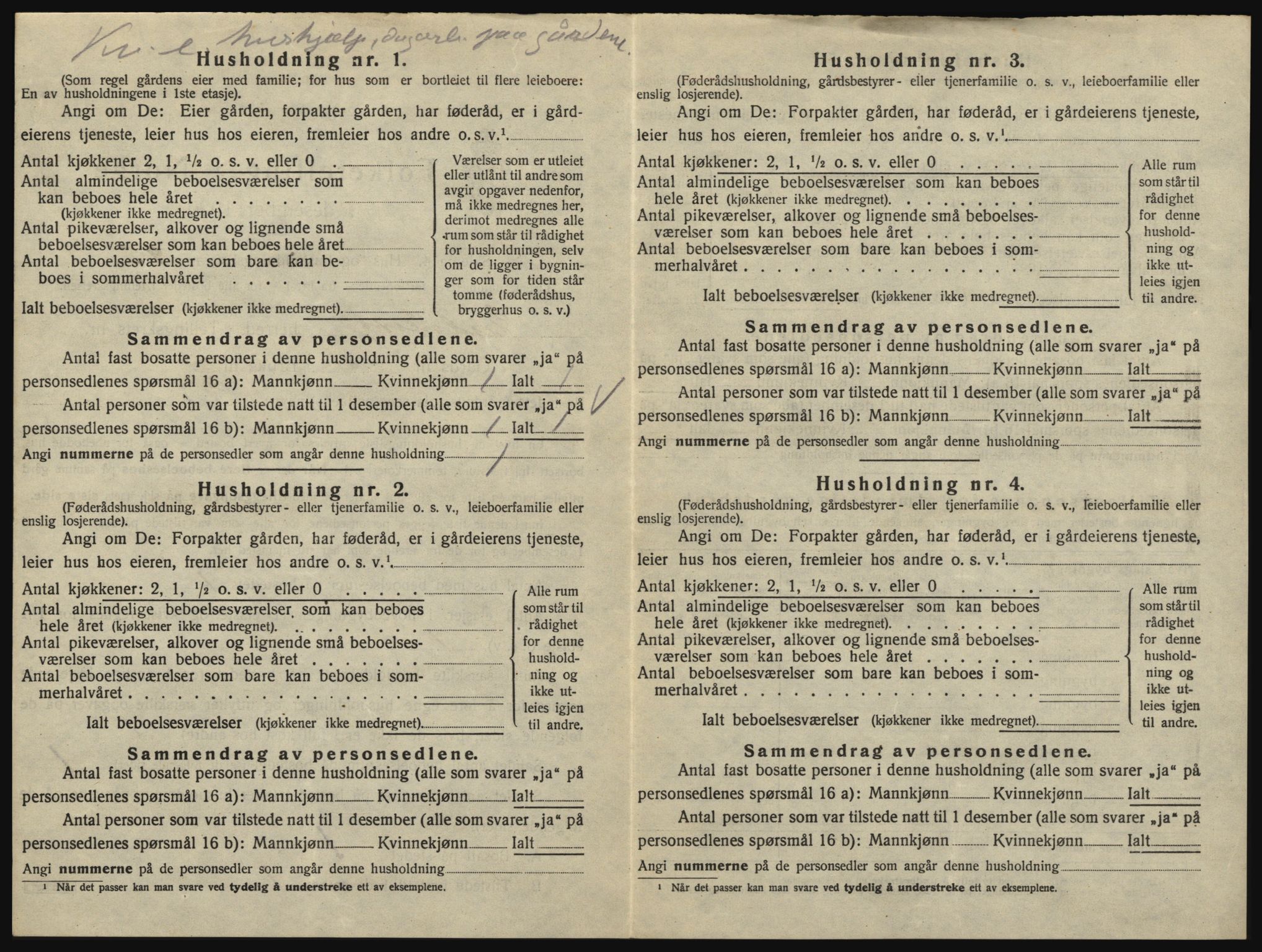 SAO, 1920 census for Eidsberg, 1920, p. 848