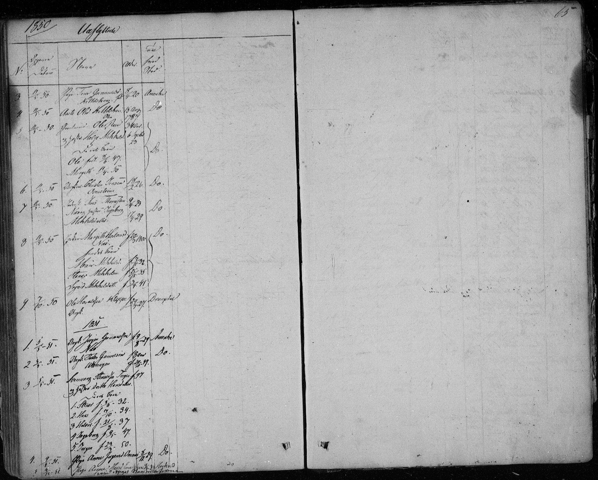 Lunde kirkebøker, AV/SAKO-A-282/F/Fb/L0001: Parish register (official) no. II 1, 1845-1861, p. 65