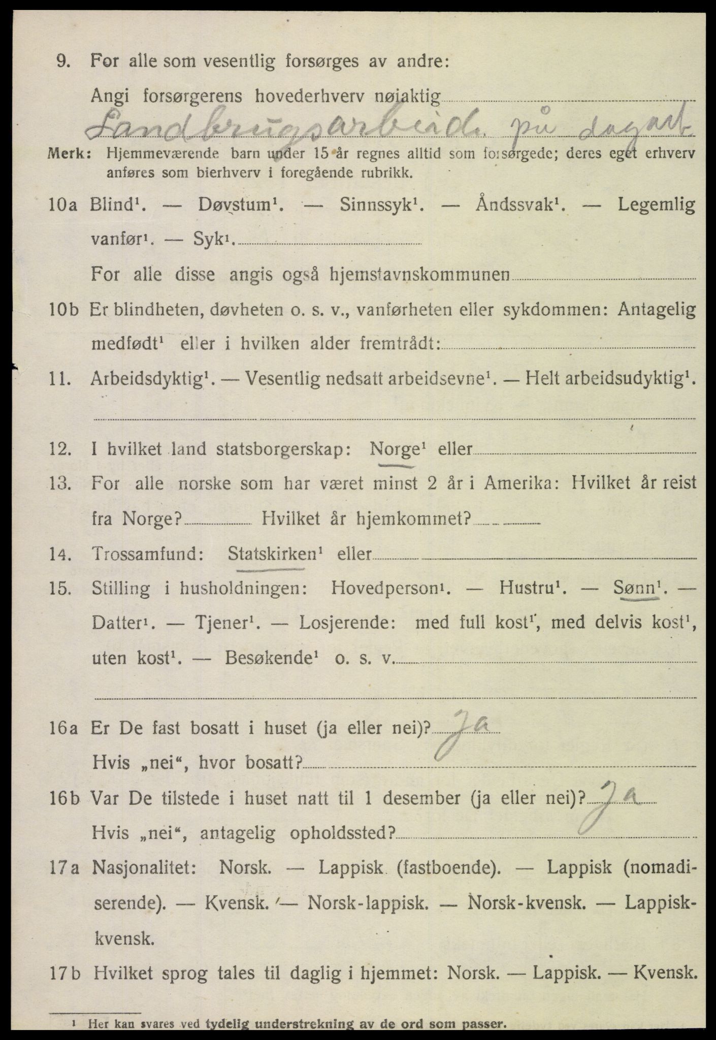 SAT, 1920 census for Nærøy, 1920, p. 1520