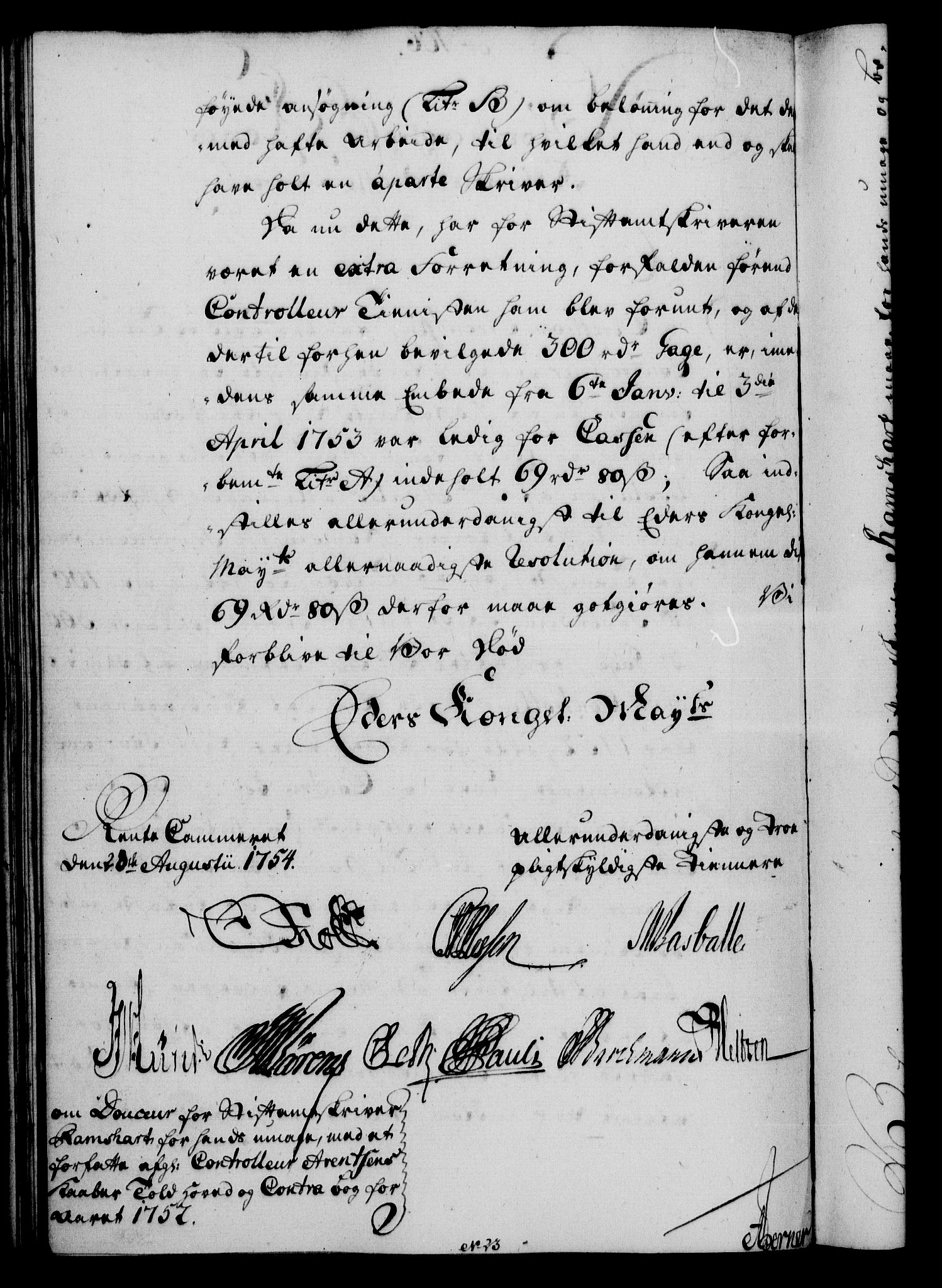 Rentekammeret, Kammerkanselliet, RA/EA-3111/G/Gf/Gfa/L0036: Norsk relasjons- og resolusjonsprotokoll (merket RK 52.36), 1754, p. 600