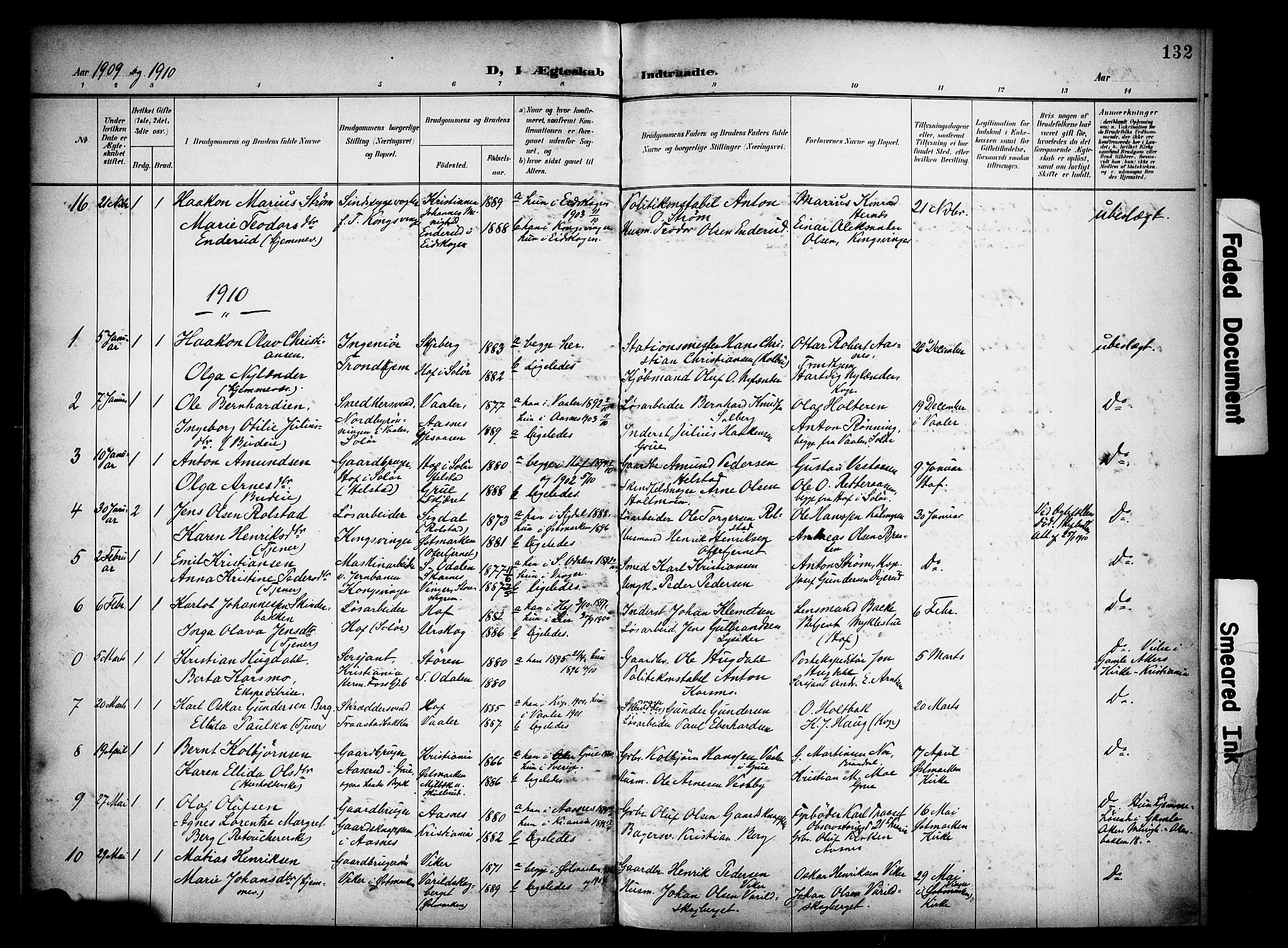 Vinger prestekontor, AV/SAH-PREST-024/H/Ha/Haa/L0016: Parish register (official) no. 16, 1898-1920, p. 132