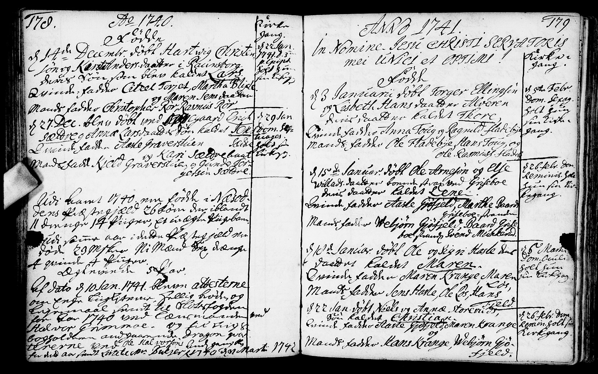 Nesodden prestekontor Kirkebøker, SAO/A-10013/F/Fa/L0001: Parish register (official) no. I 1, 1709-1749, p. 178-179