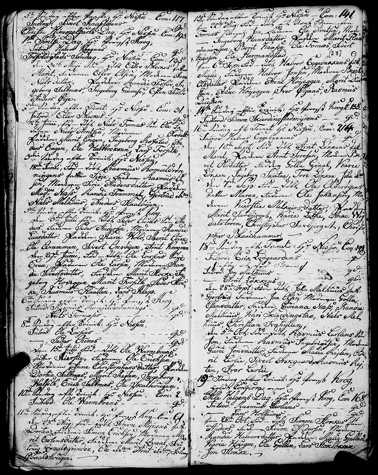 Ministerialprotokoller, klokkerbøker og fødselsregistre - Sør-Trøndelag, SAT/A-1456/691/L1091: Parish register (copy) no. 691C02, 1802-1815, p. 23