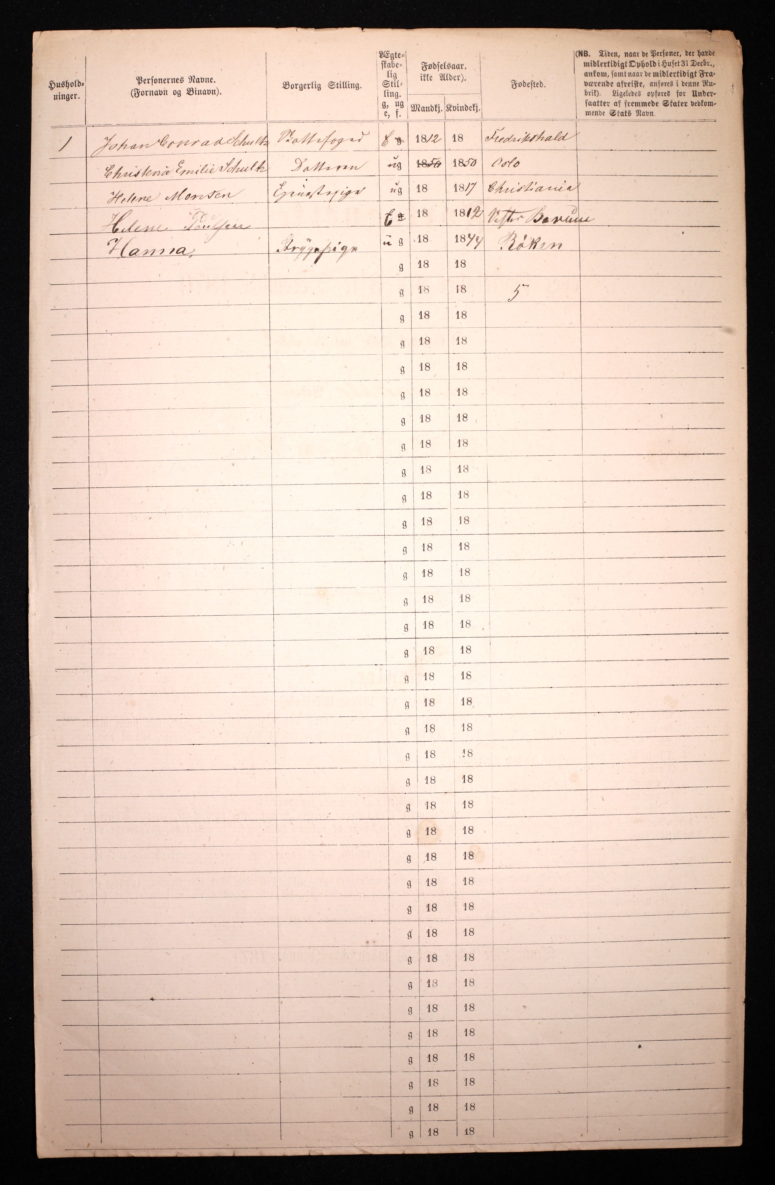 RA, 1870 census for 0301 Kristiania, 1870, p. 4549